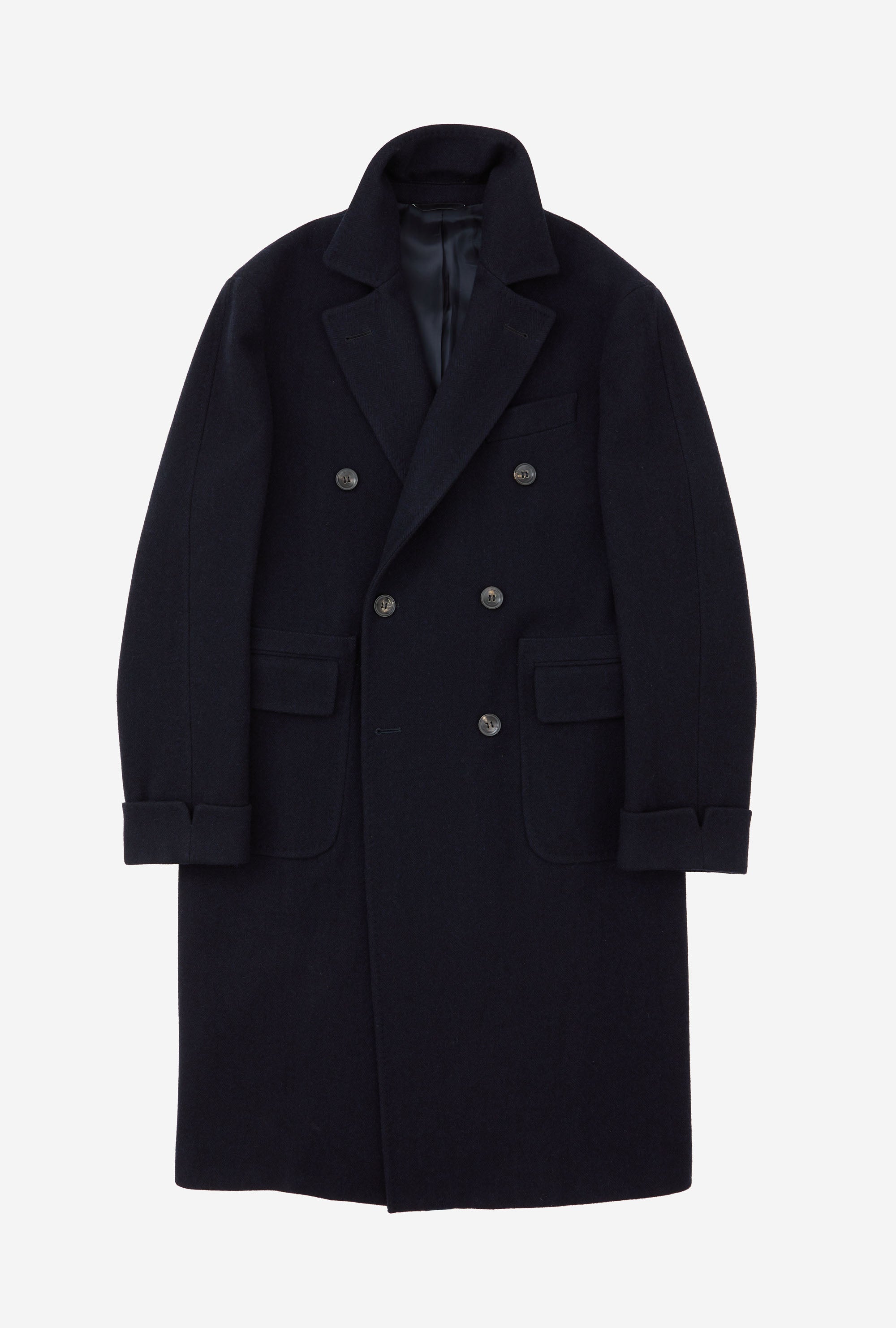 Double Breasted Martingala Coat Navy