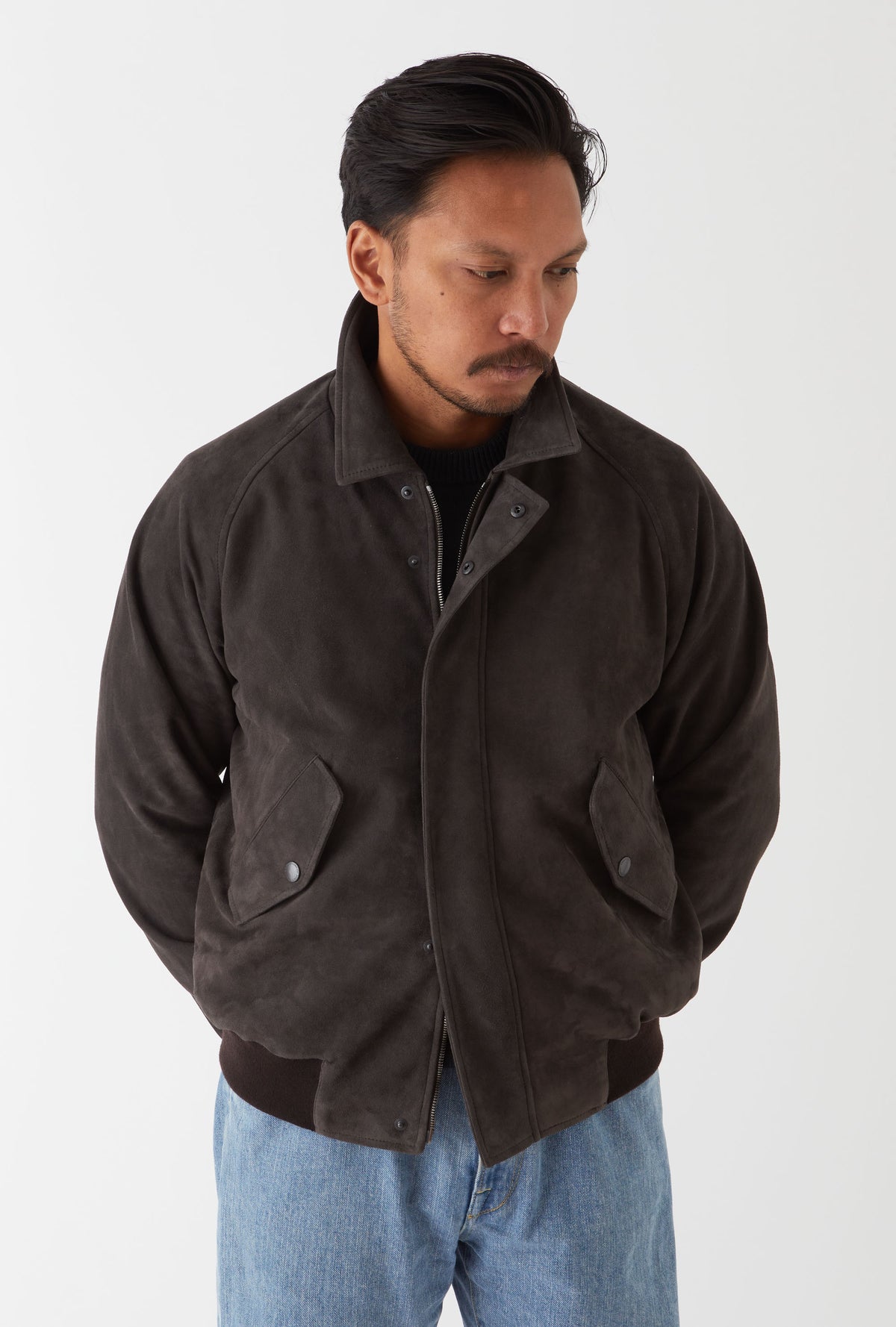 Bomber Jacket Morel Suede