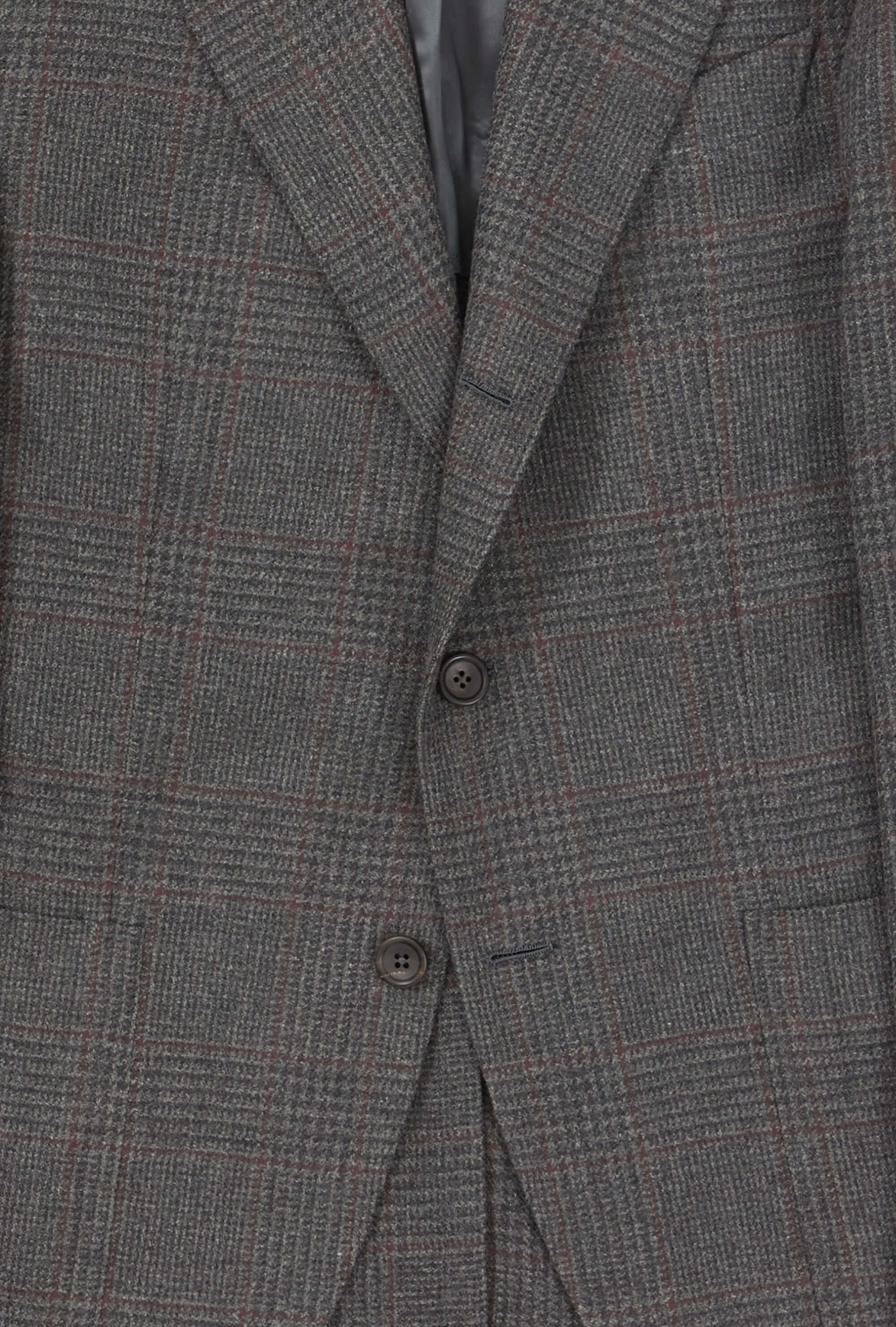 Sport Jacket Wool Charcoal Glen Plaid
