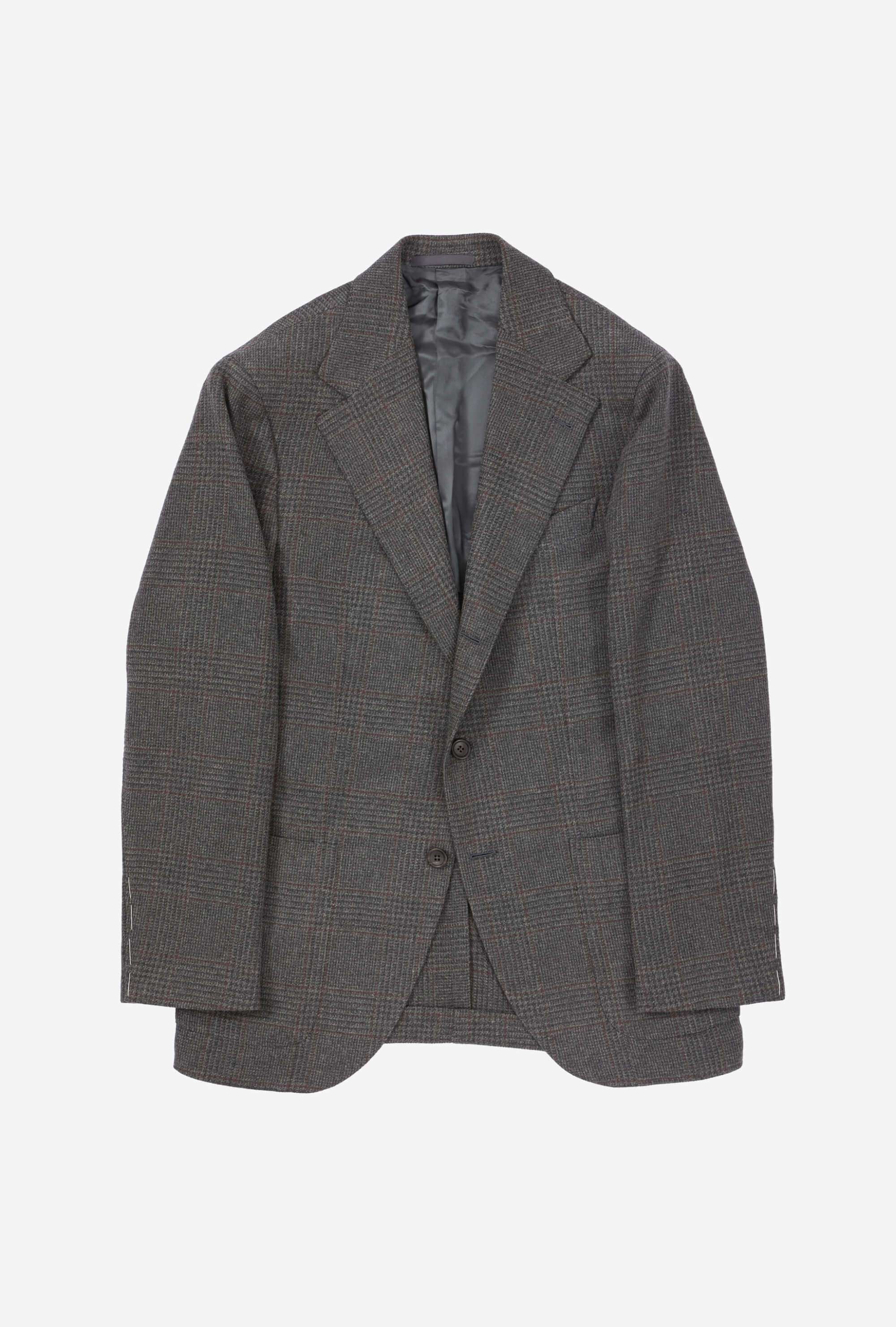 Sport Jacket Wool Charcoal Glen Plaid