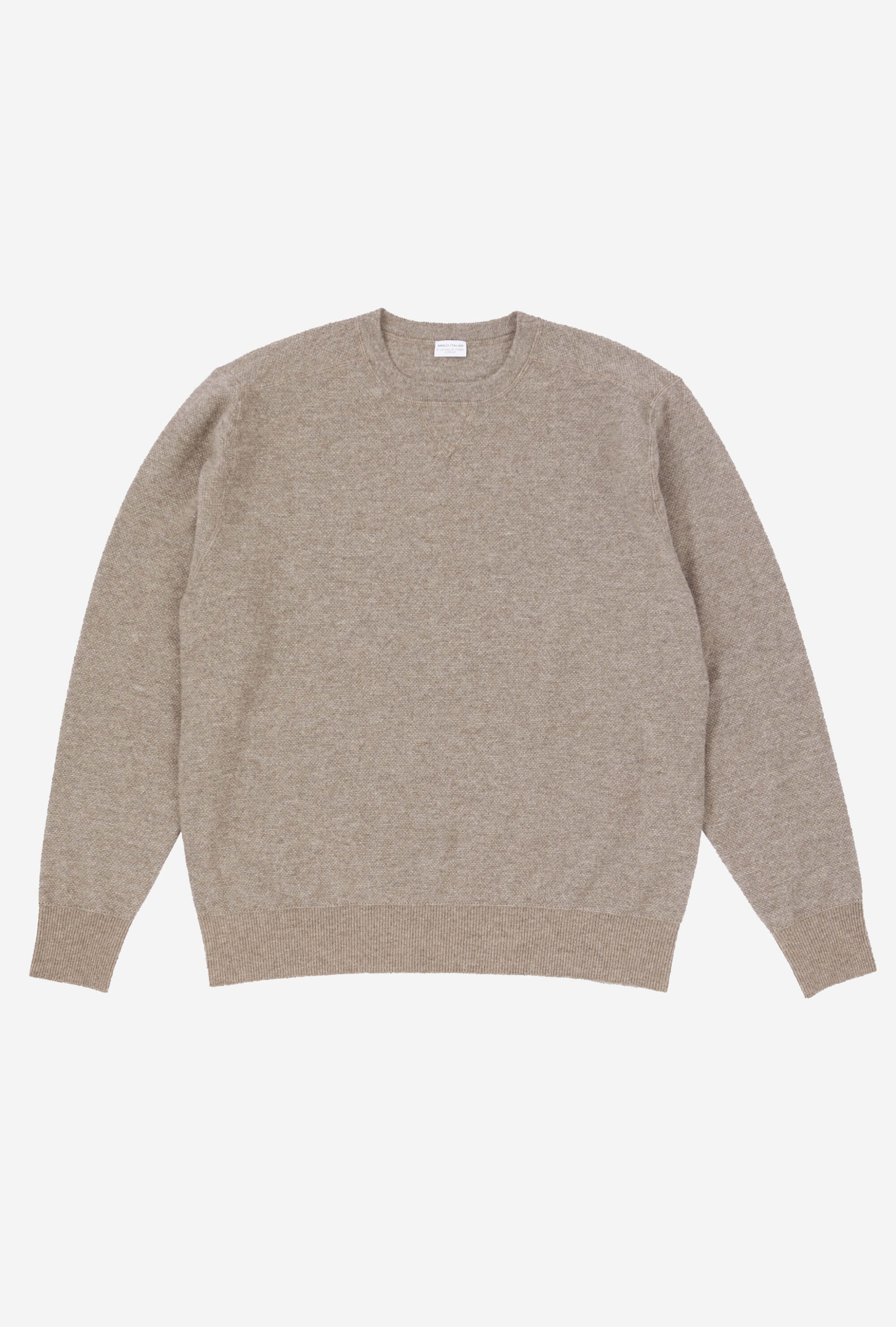 Crewneck Wool-Cashmere Fawn