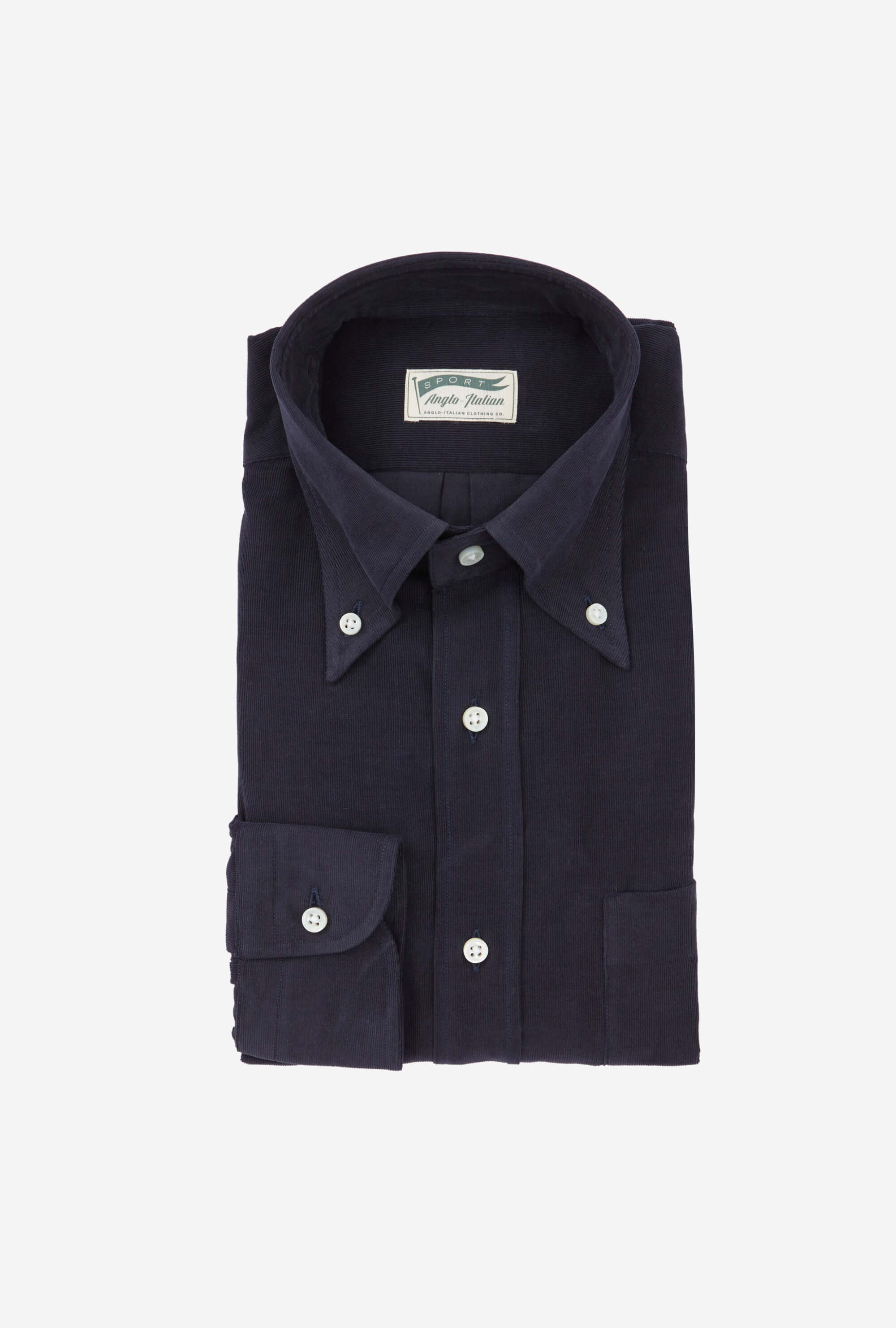 Button Down Sport Shirt Corduroy Navy