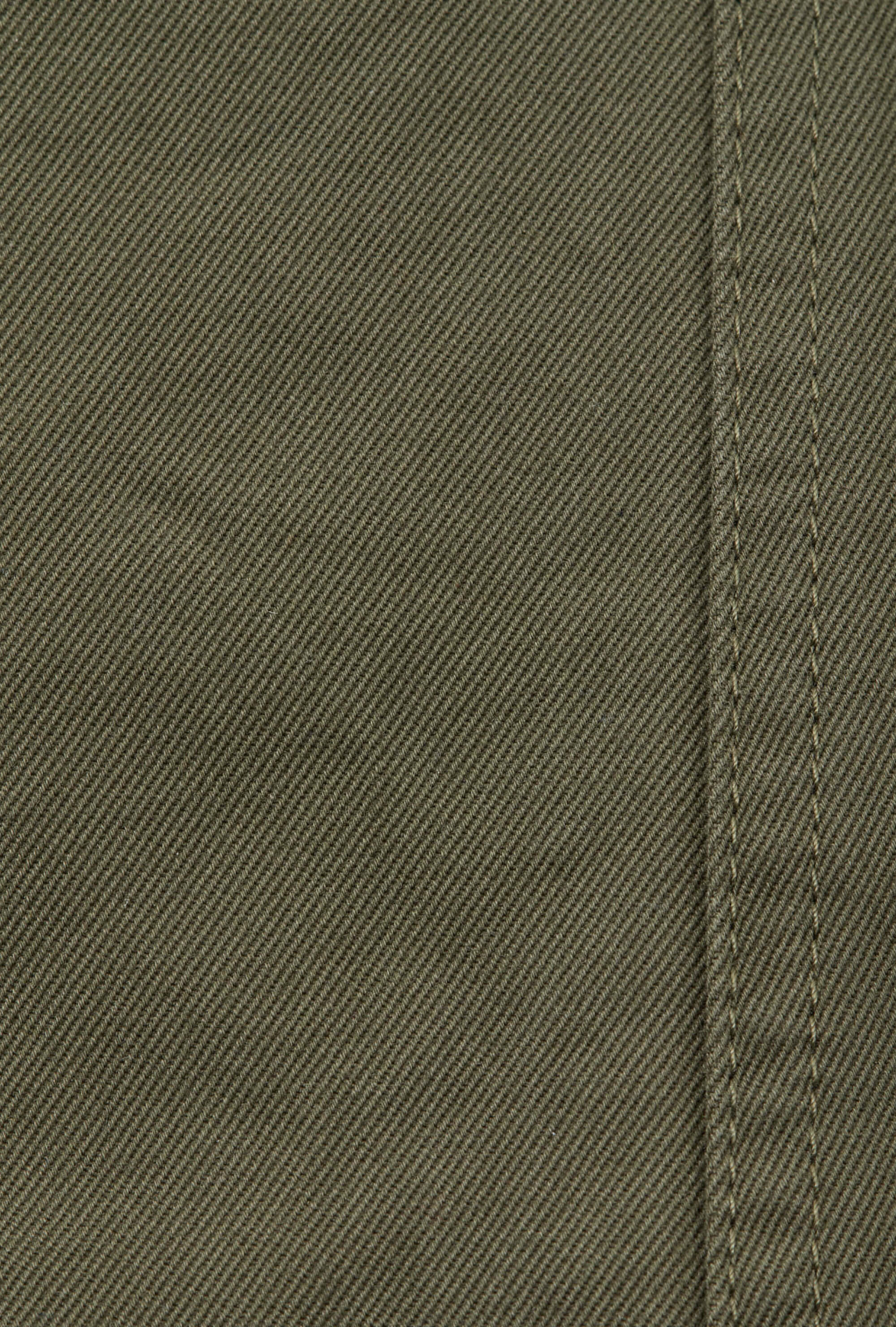 Garment Washed Flat Front Cotton Trouser Green