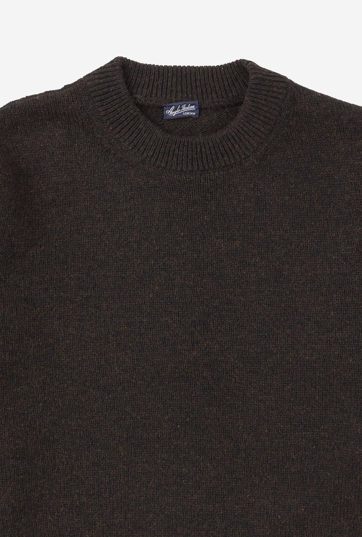 Crewneck Shetland Espresso Melange
