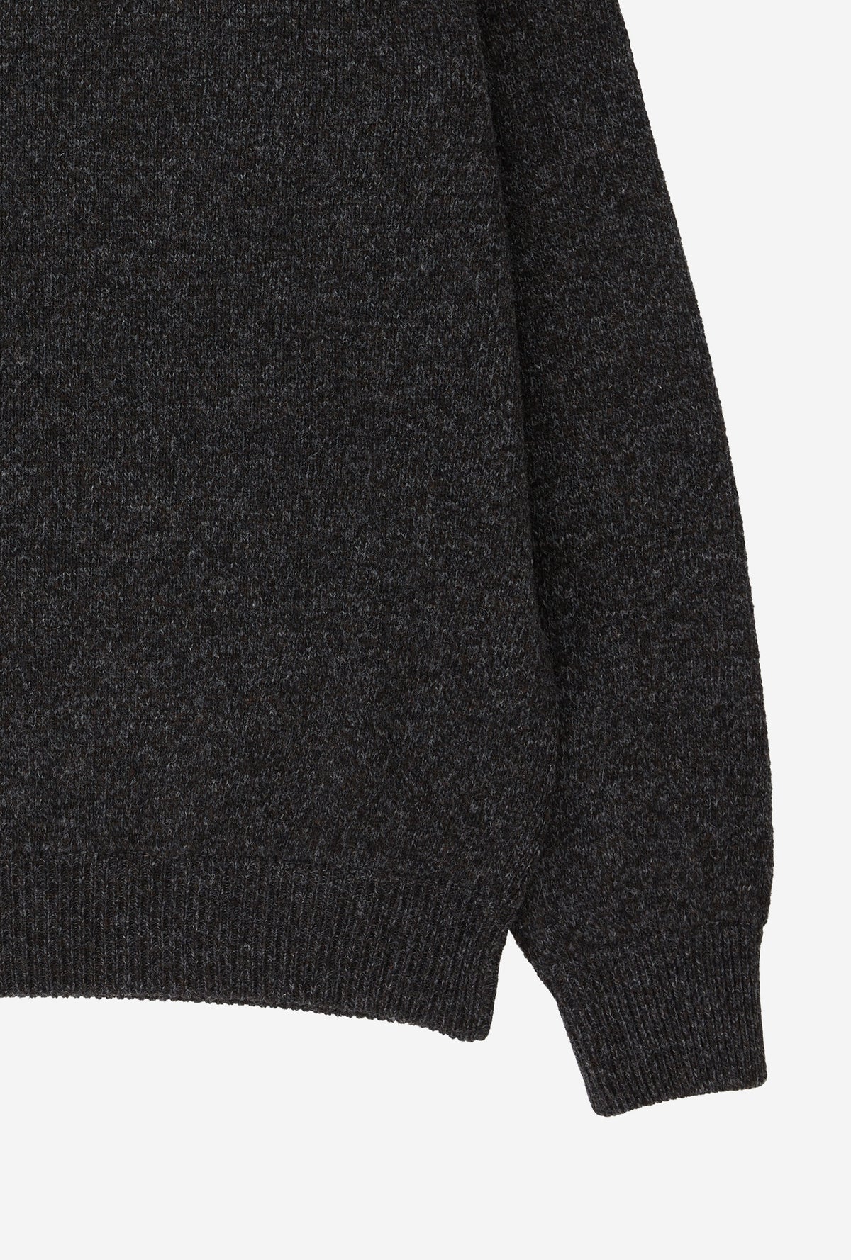 Crewneck Shetland Charcoal Chocolate Melange