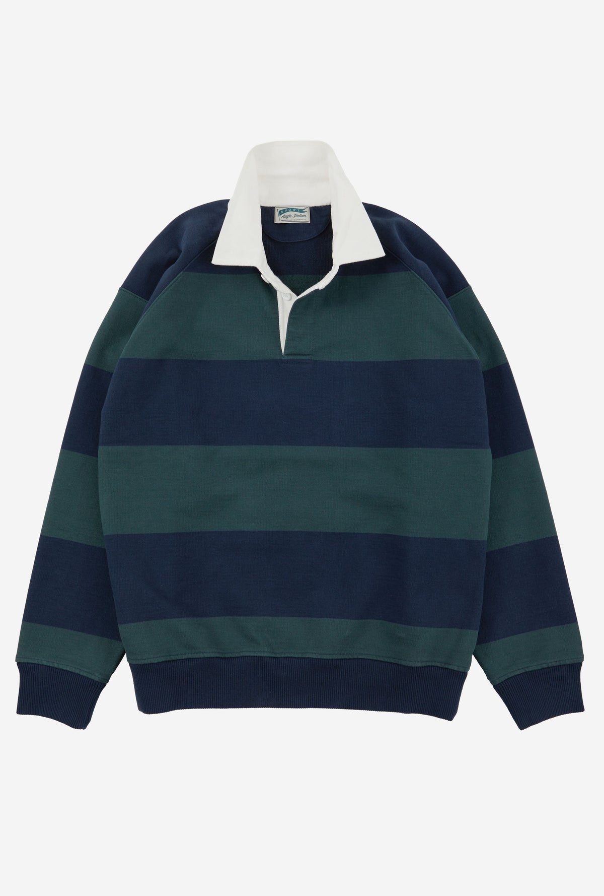 Rugby Shirt Navy Forest Stripe