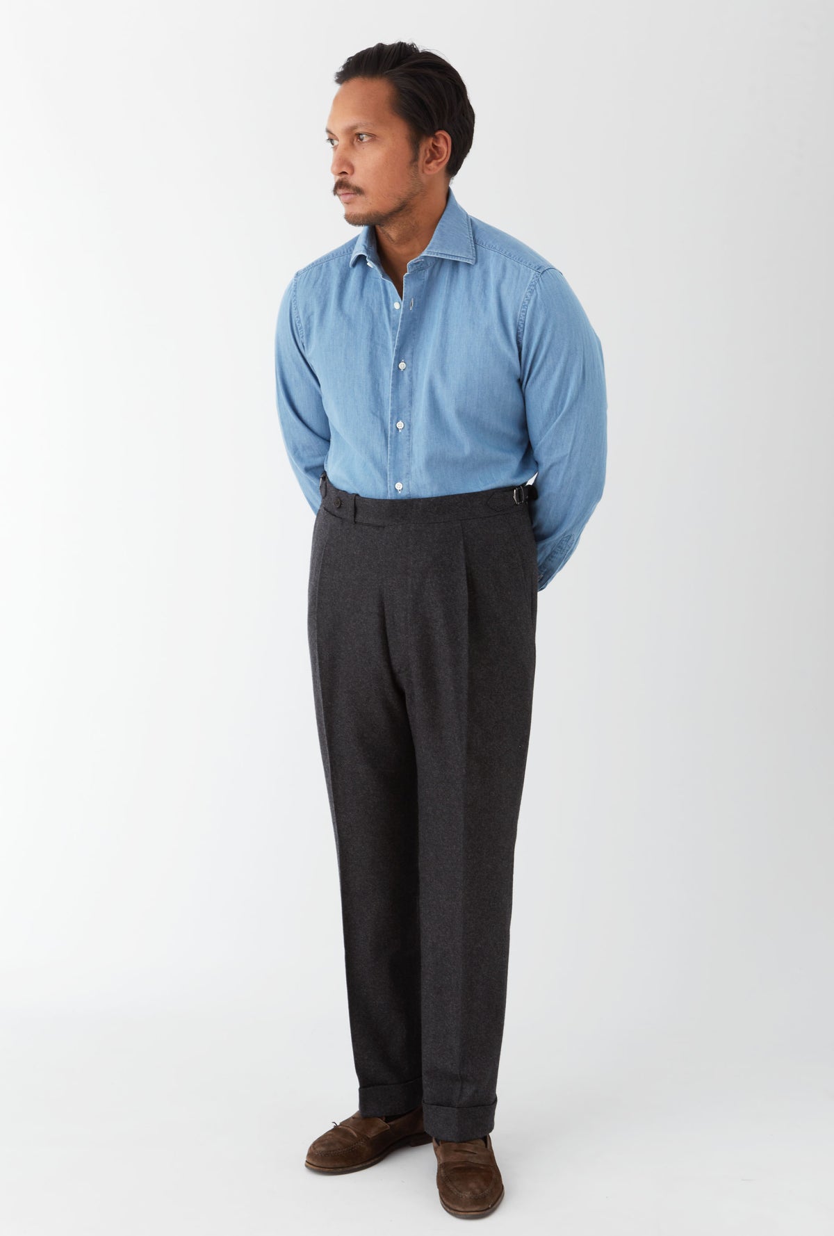Tailored Trouser Charcoal Flannel