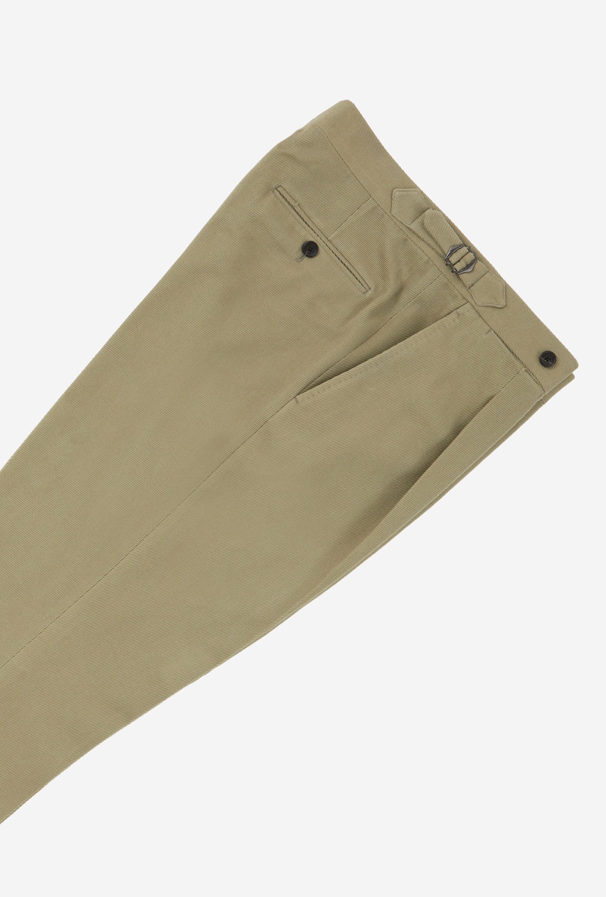 Tailored Trouser Cotton-Cashmere Drill Khaki