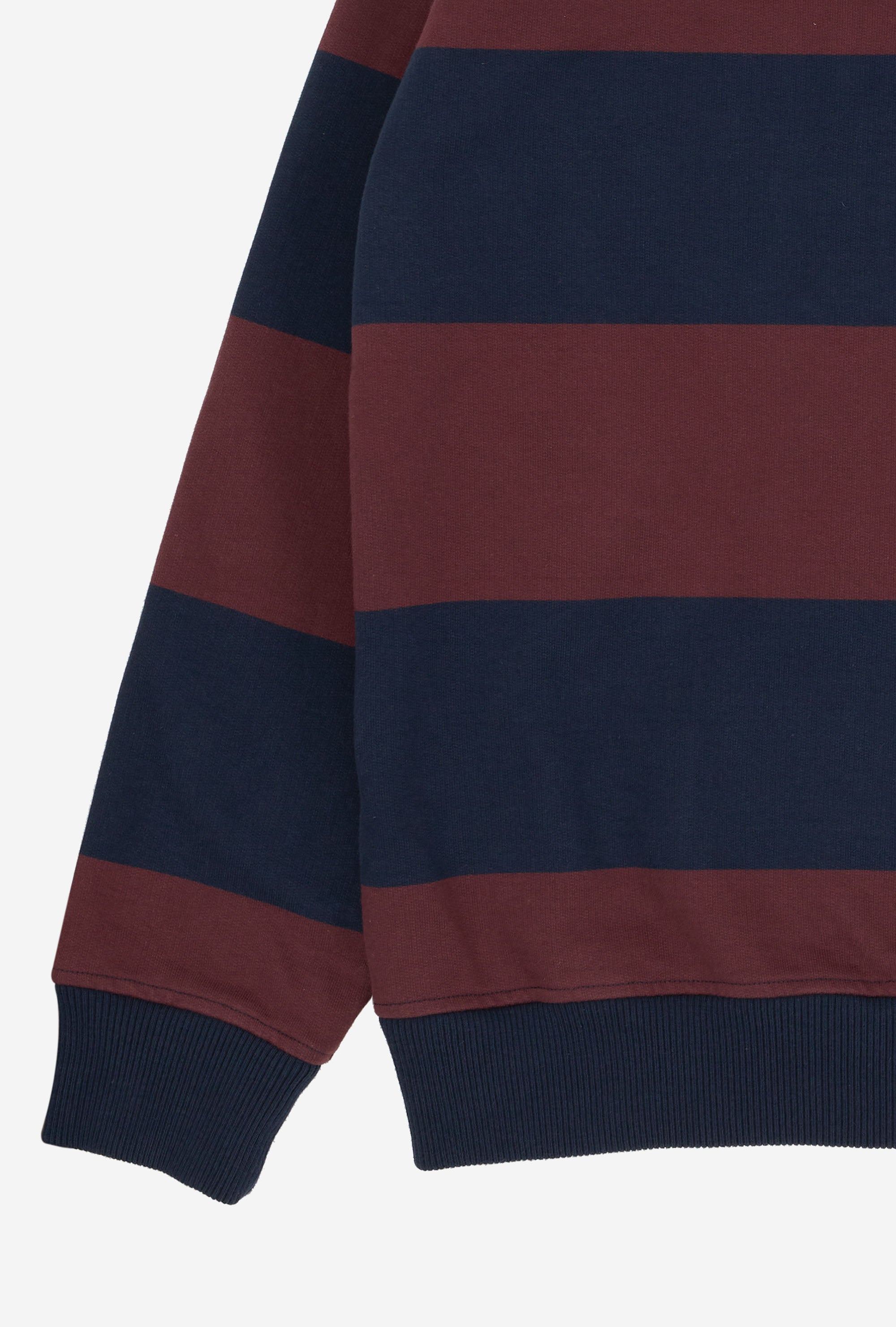 Rugby Shirt Navy Burgundy Stripe
