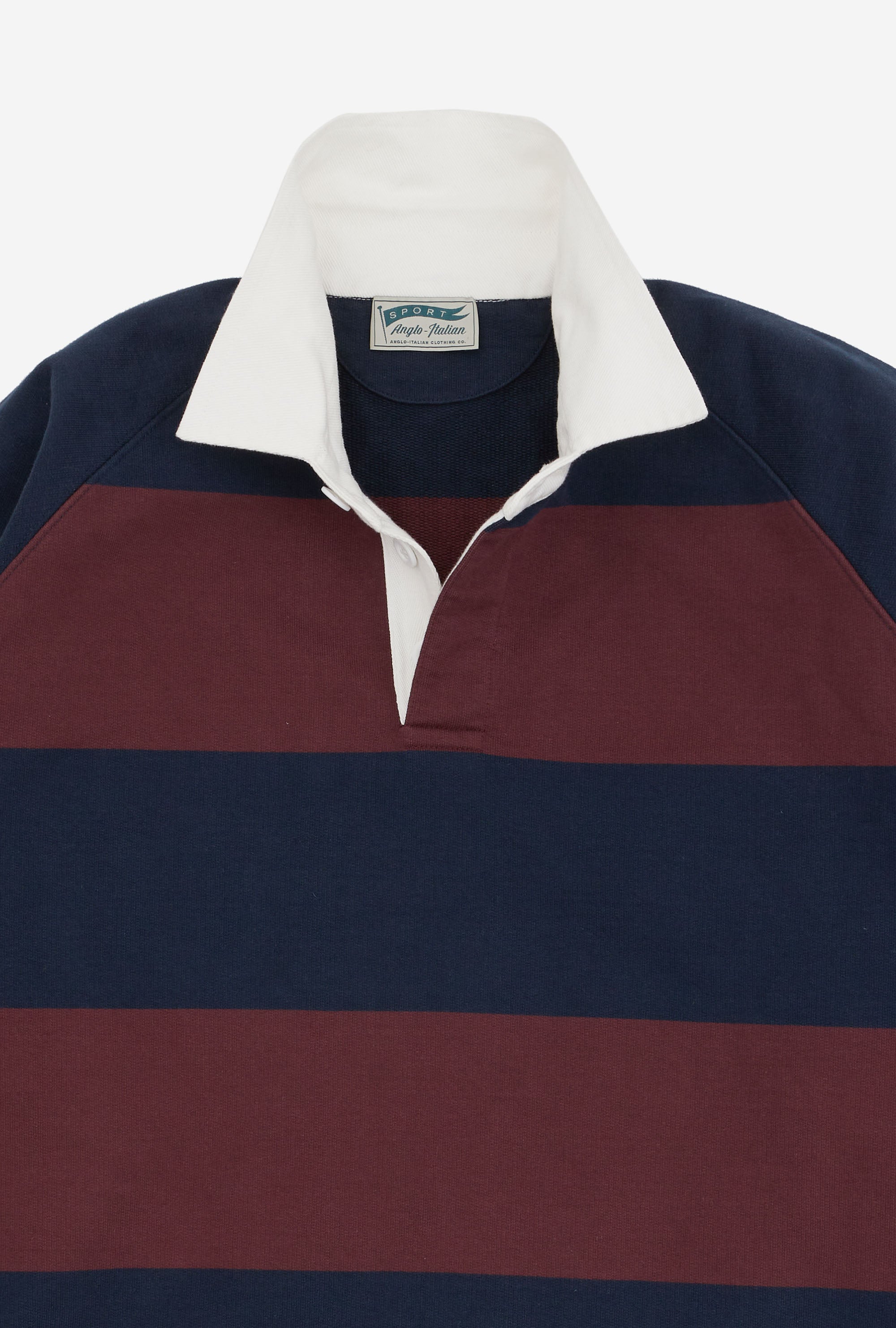 Rugby Shirt Navy Burgundy Stripe
