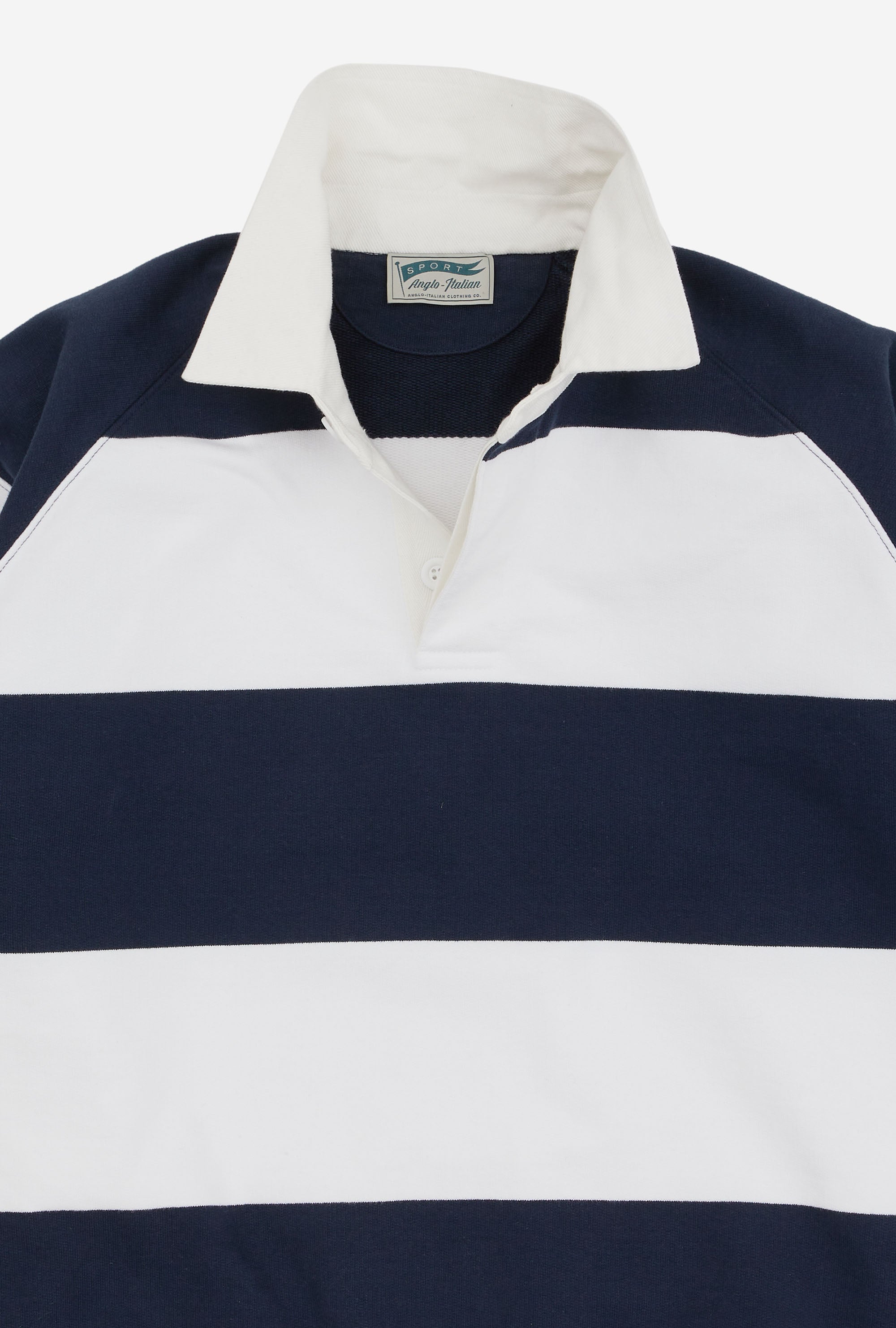 Rugby Shirt Navy Ecru Stripe
