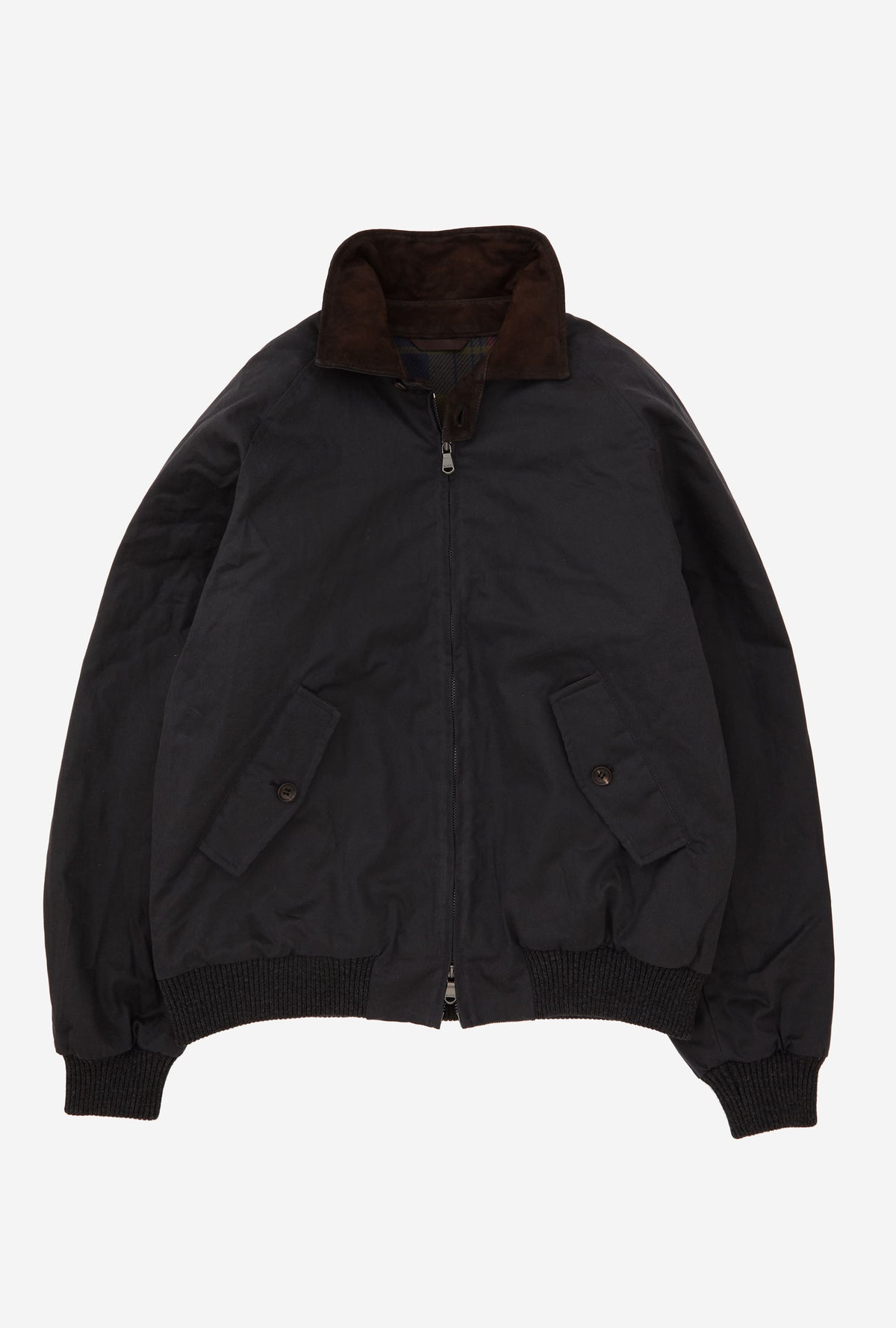 Bomber Jacket Waxed Cotton Charcoal