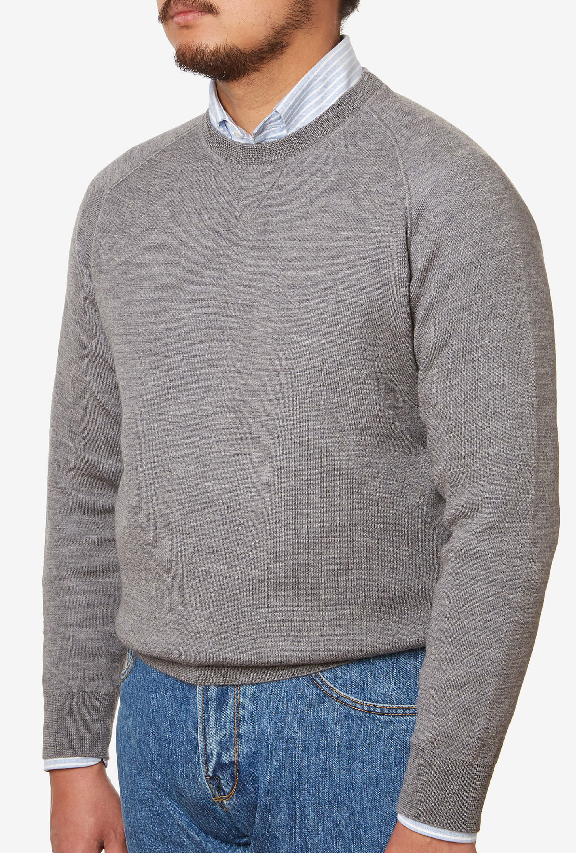 Sport Sweatshirt Merino Cotton Grey