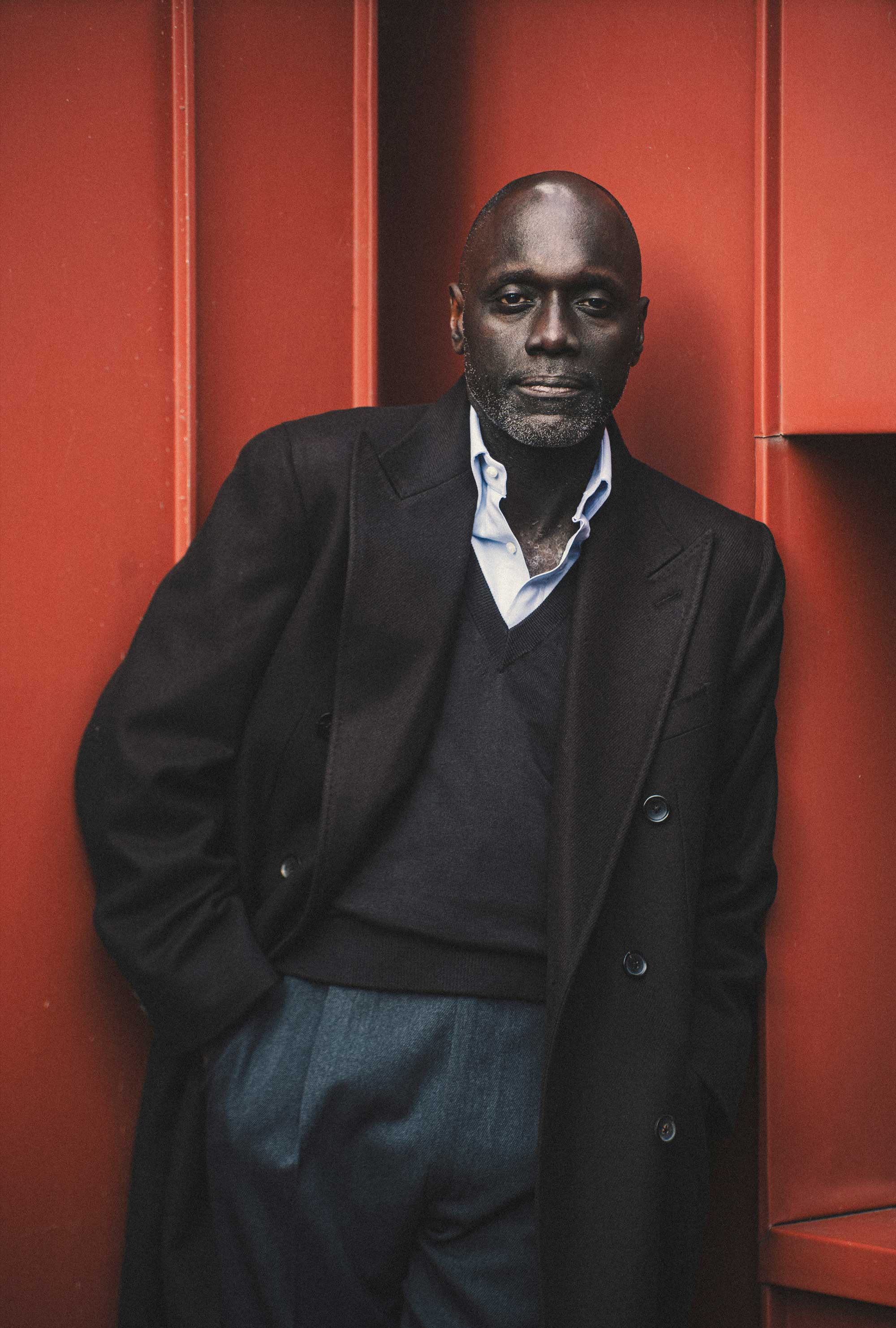 Double Breasted Overcoat Peak Lapel Brown