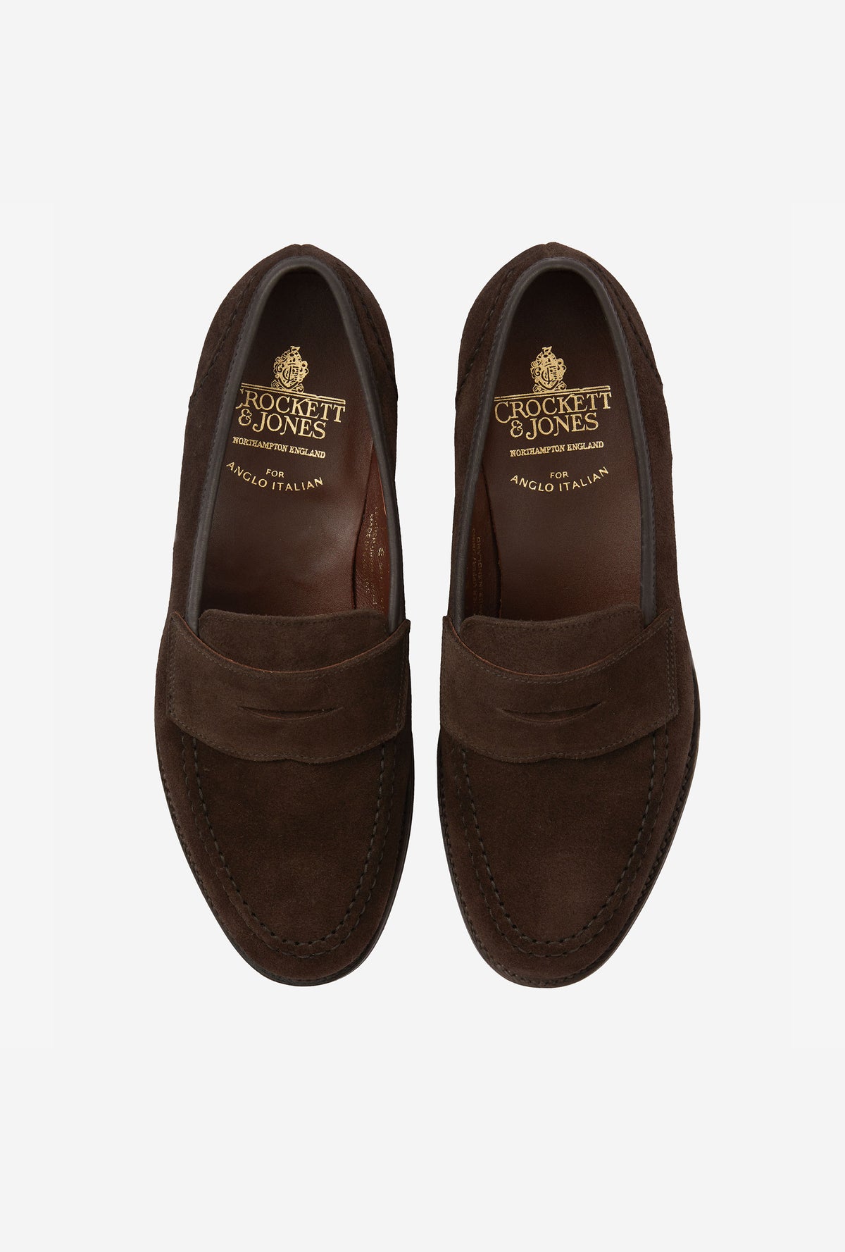 Crockett & Jones Unley Loafer Brown Suede City Sole display picture 1