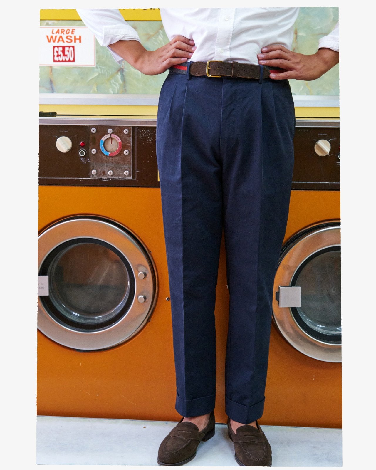 Garment Washed Cotton Trousers