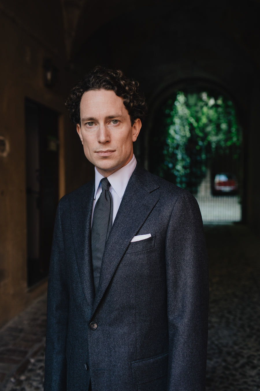 Suit Single Breasted Charcoal Blue Donegal