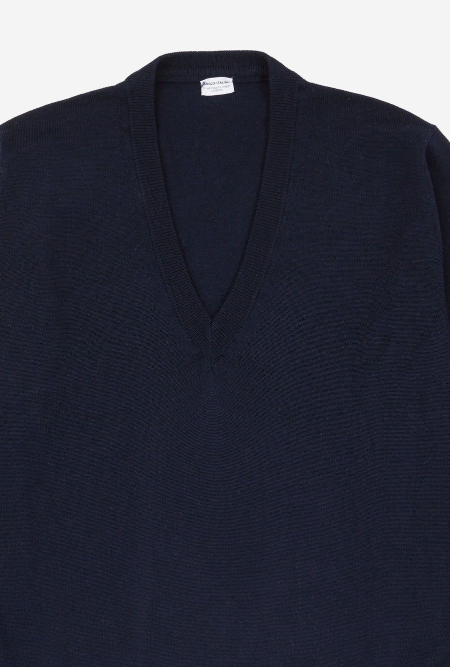 V-Neck Merino Wool Navy