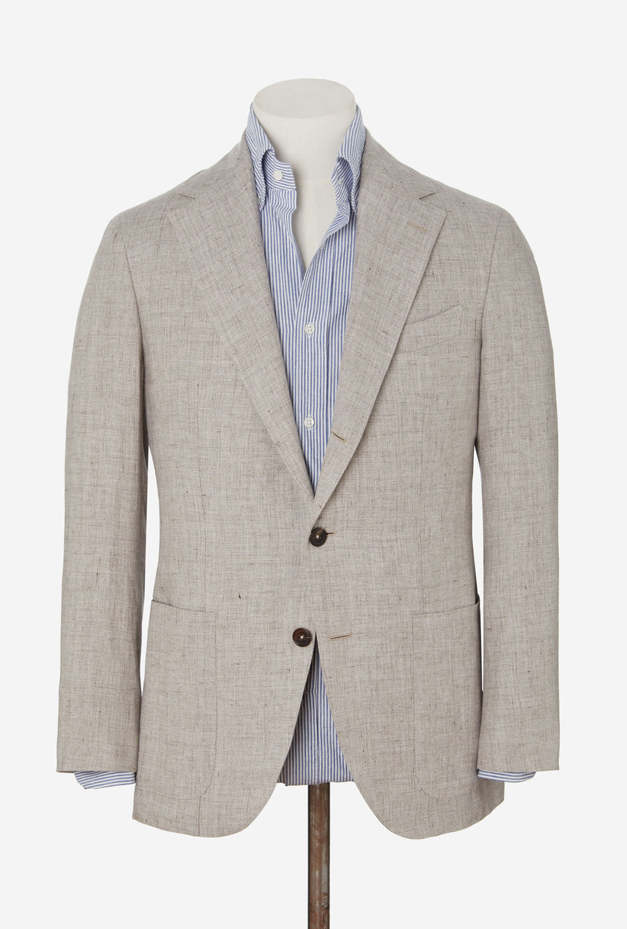 Sport Jacket Single Breasted Stone Linen