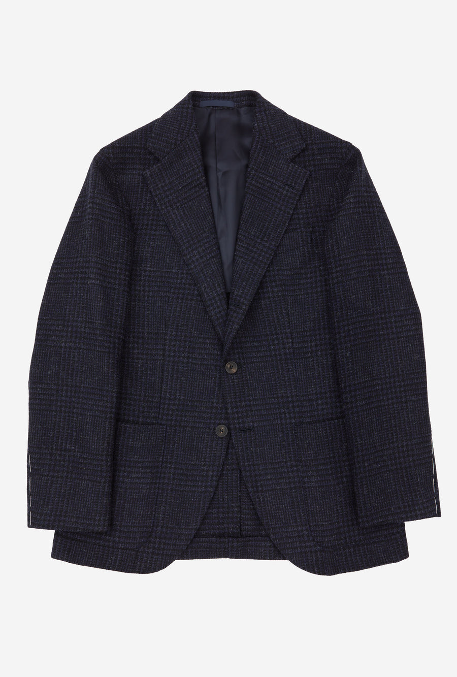 Sport Jacket Wool Tweed Navy Glen Plaid