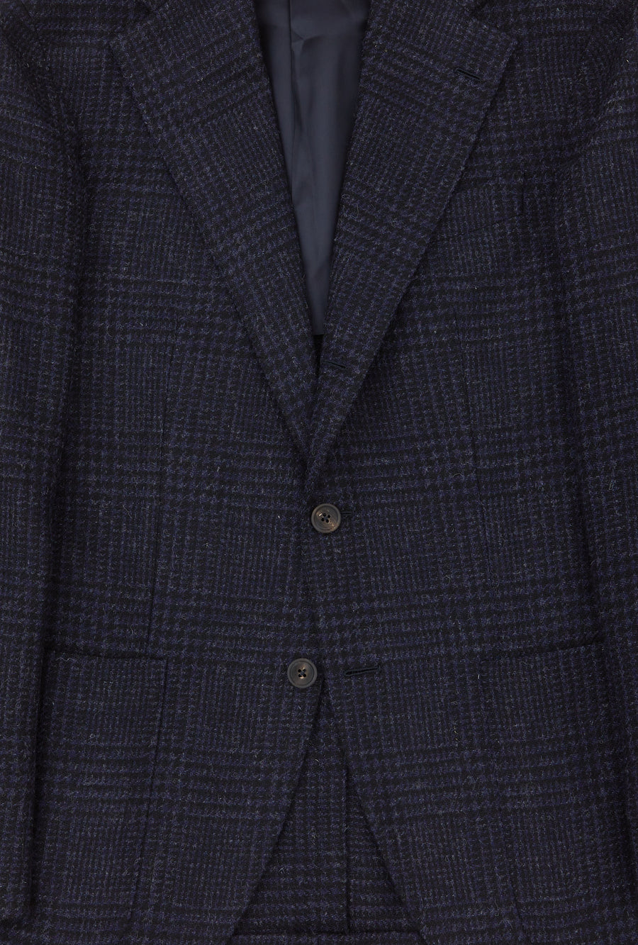 Sport Jacket Wool Tweed Navy Glen Plaid