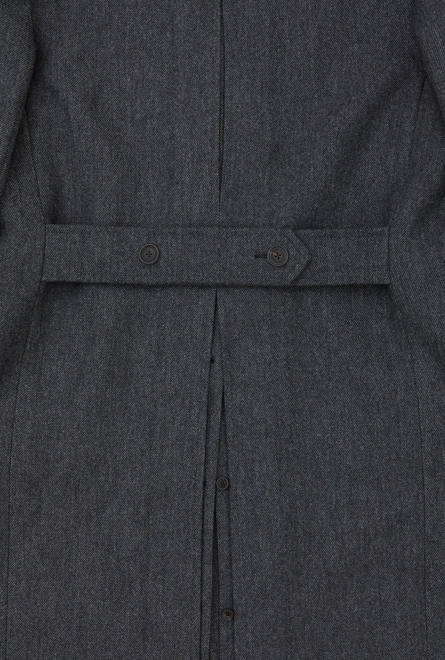 Double Breasted Martingala Coat Charcoal Melange