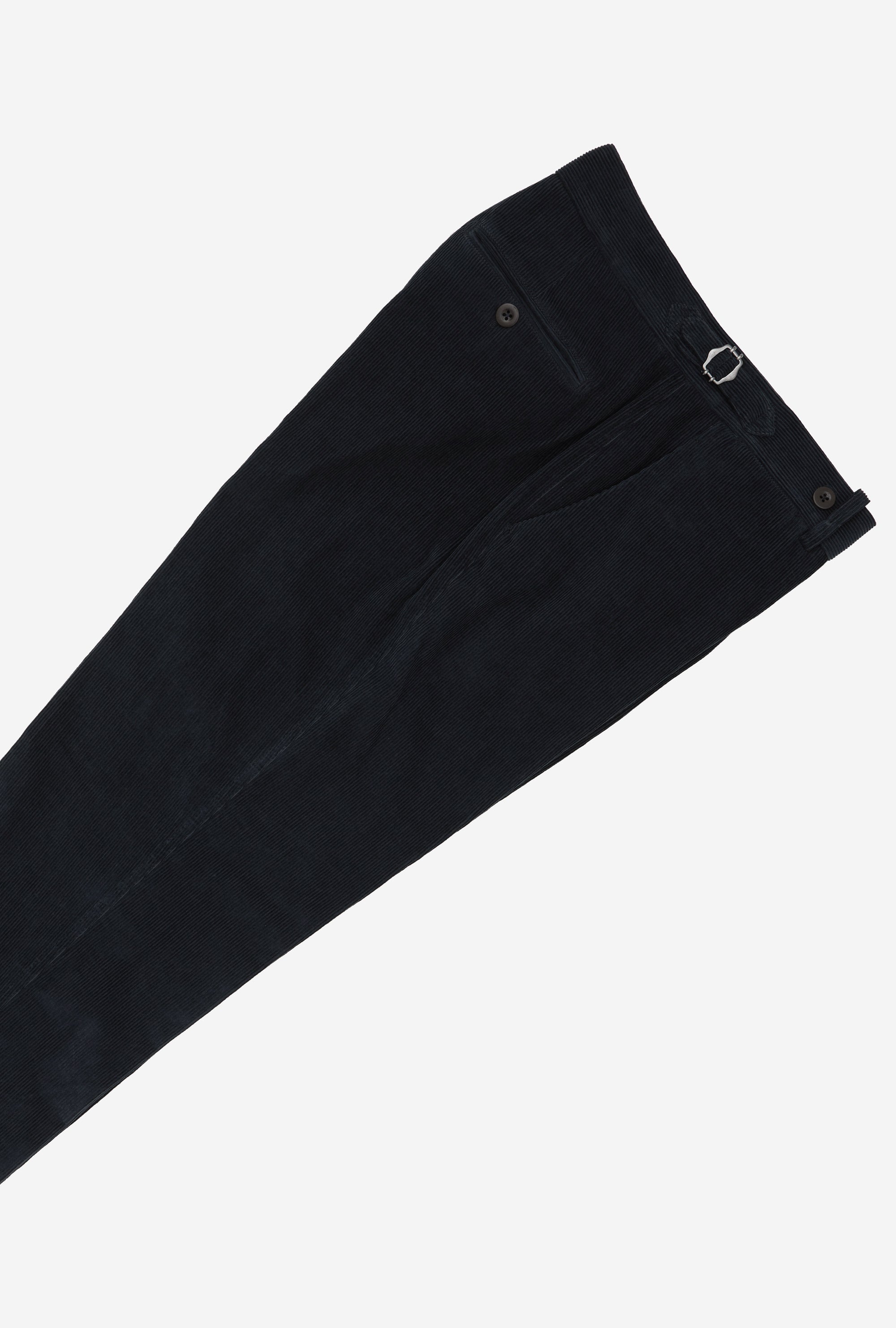 Garment Dyed Flat Front Corduroy Trouser Navy