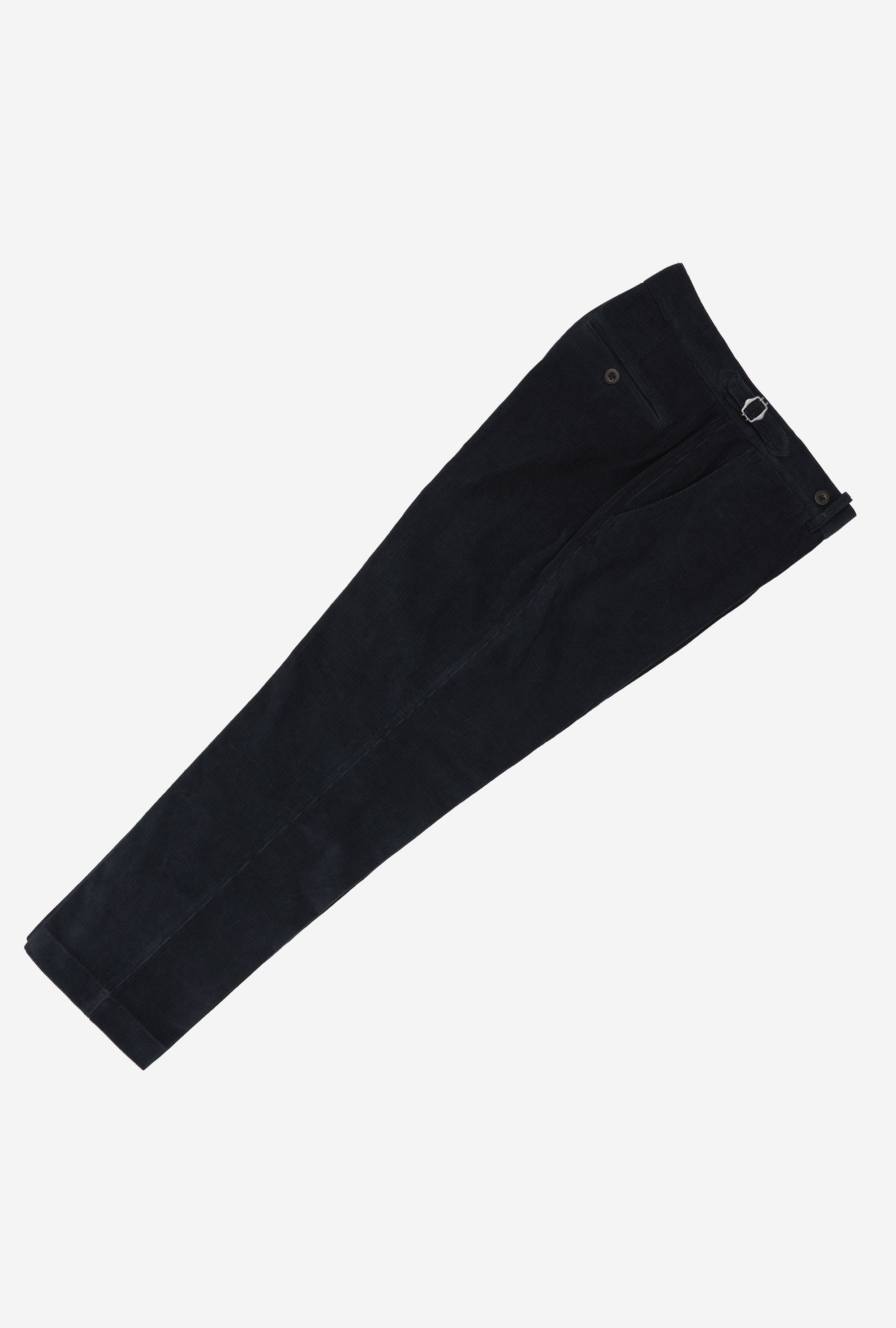 Garment Dyed Flat Front Corduroy Trouser Navy