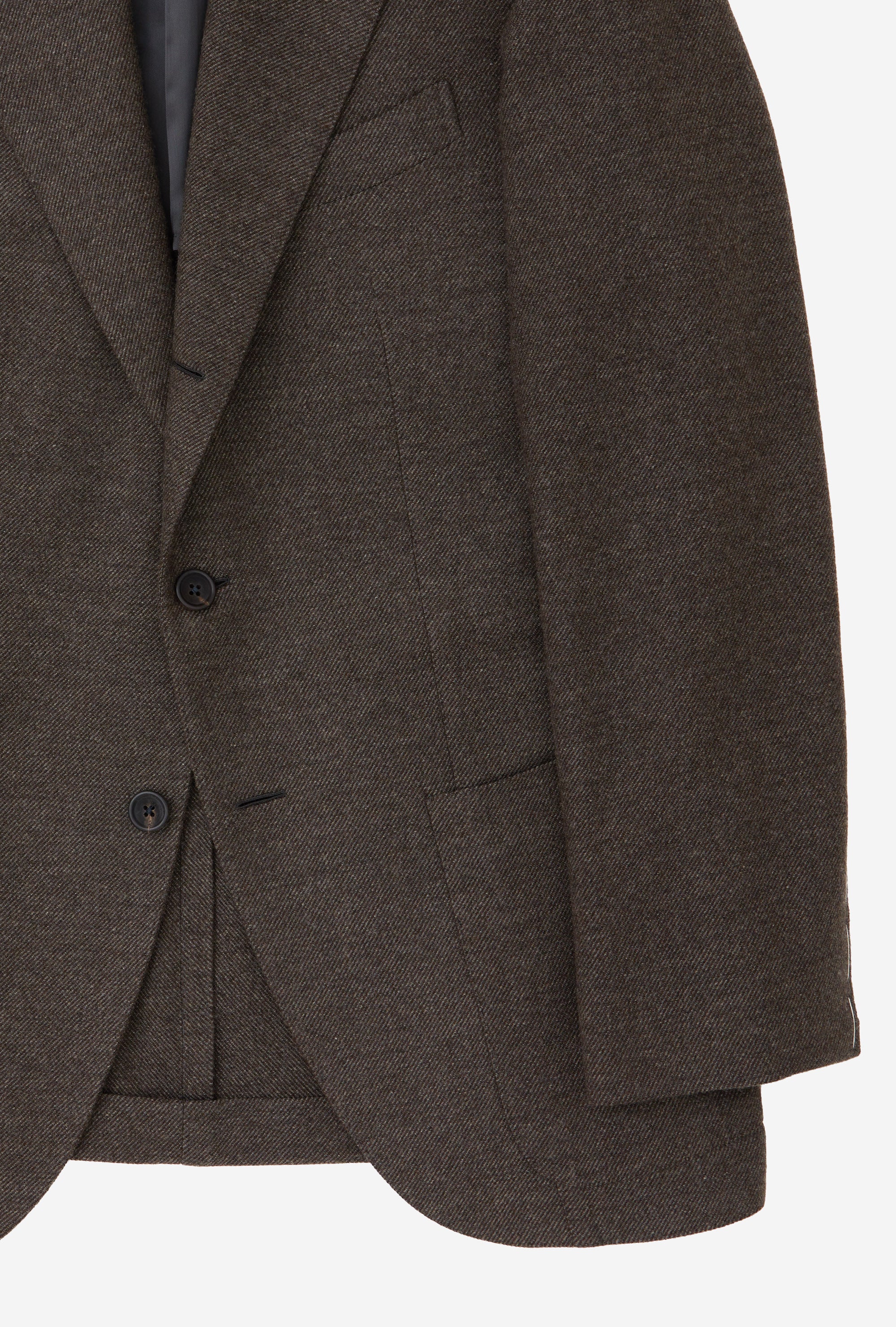 Sport Jacket Wool Brown Twill