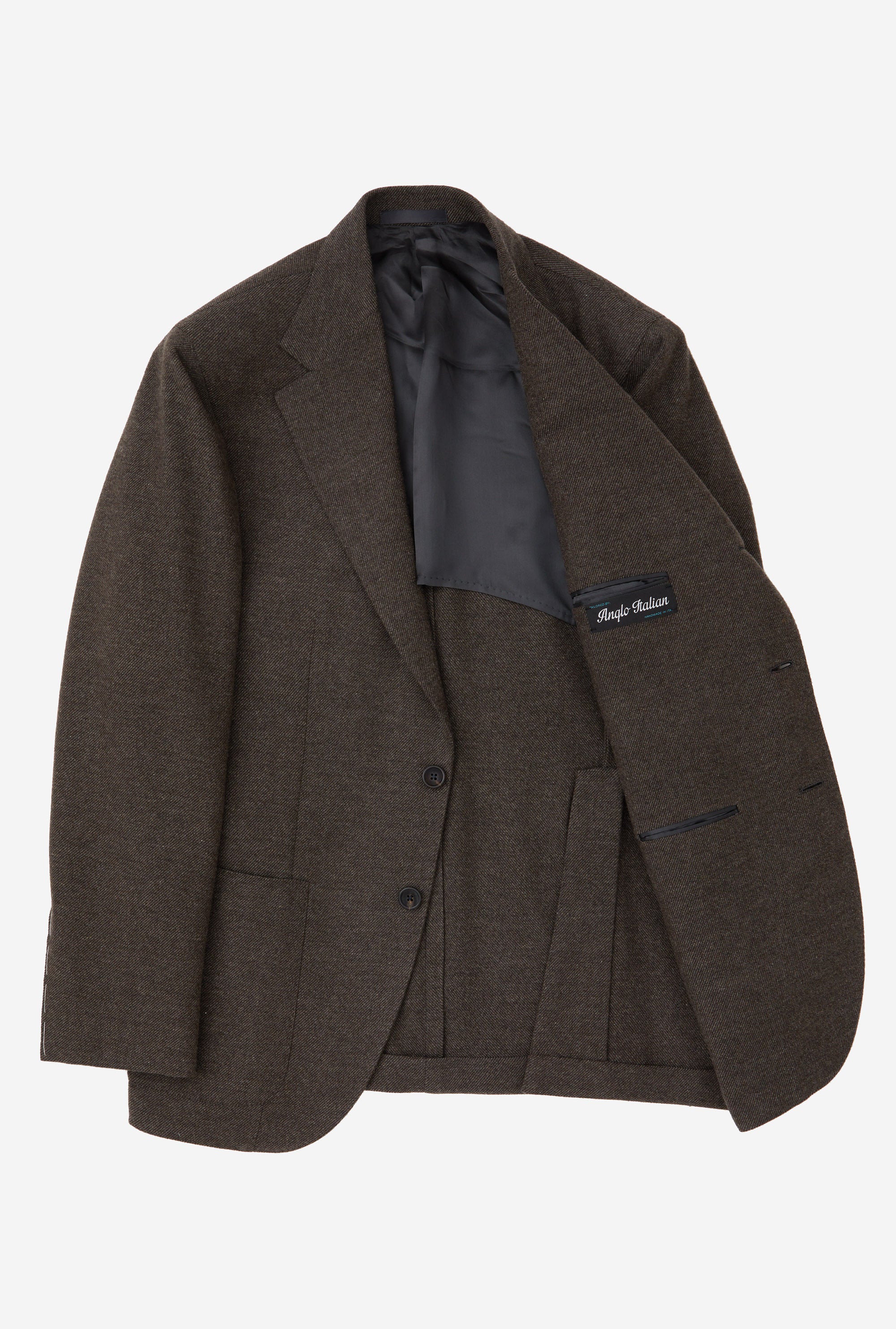 Sport Jacket Wool Brown Twill