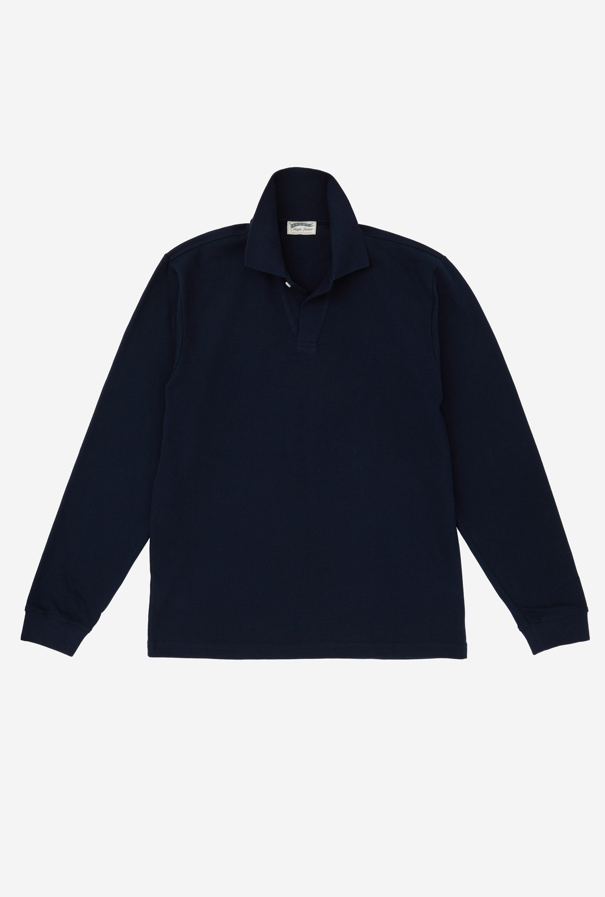 Sports Polo Long Sleeve Navy