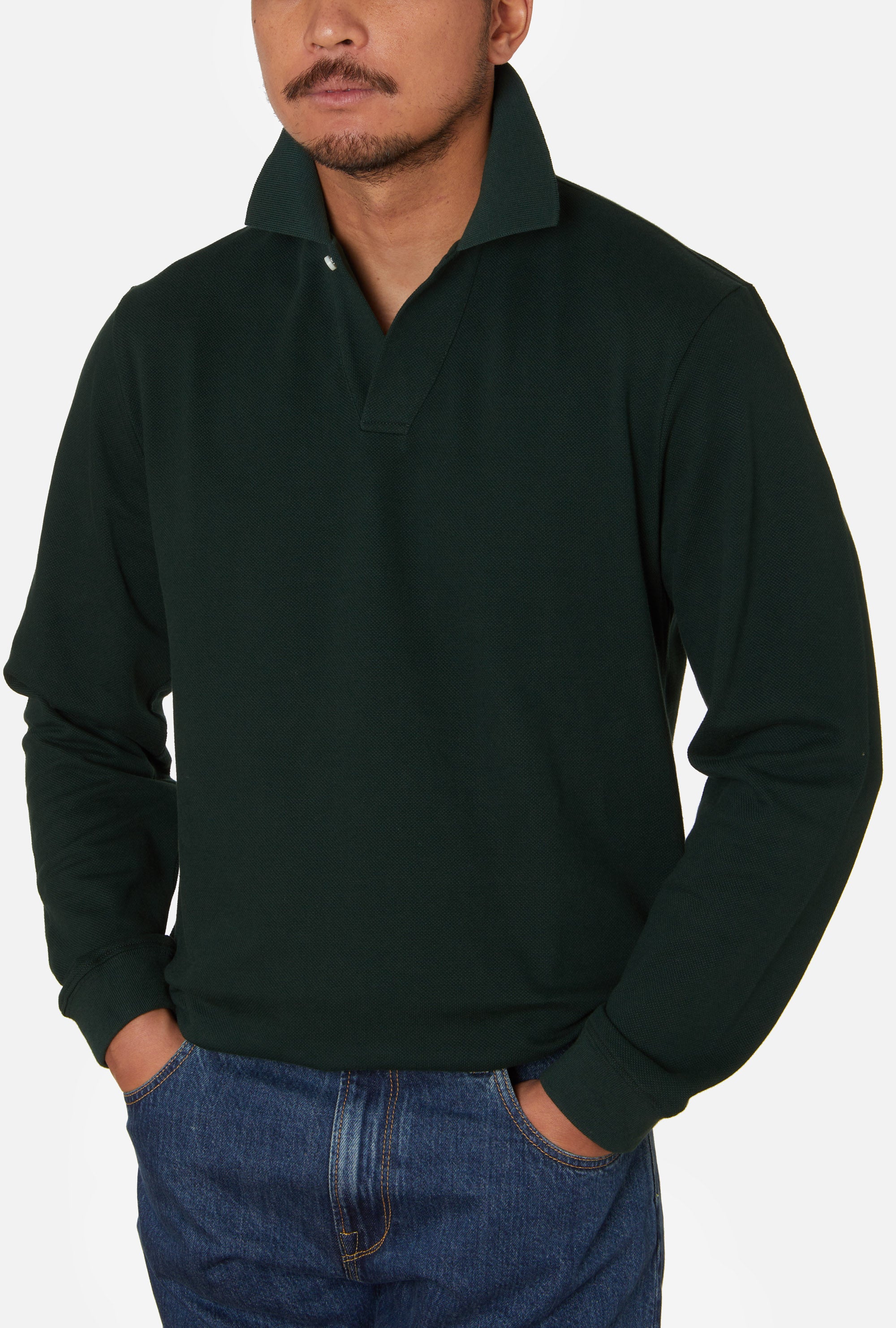 Sports Polo Long Sleeve Green