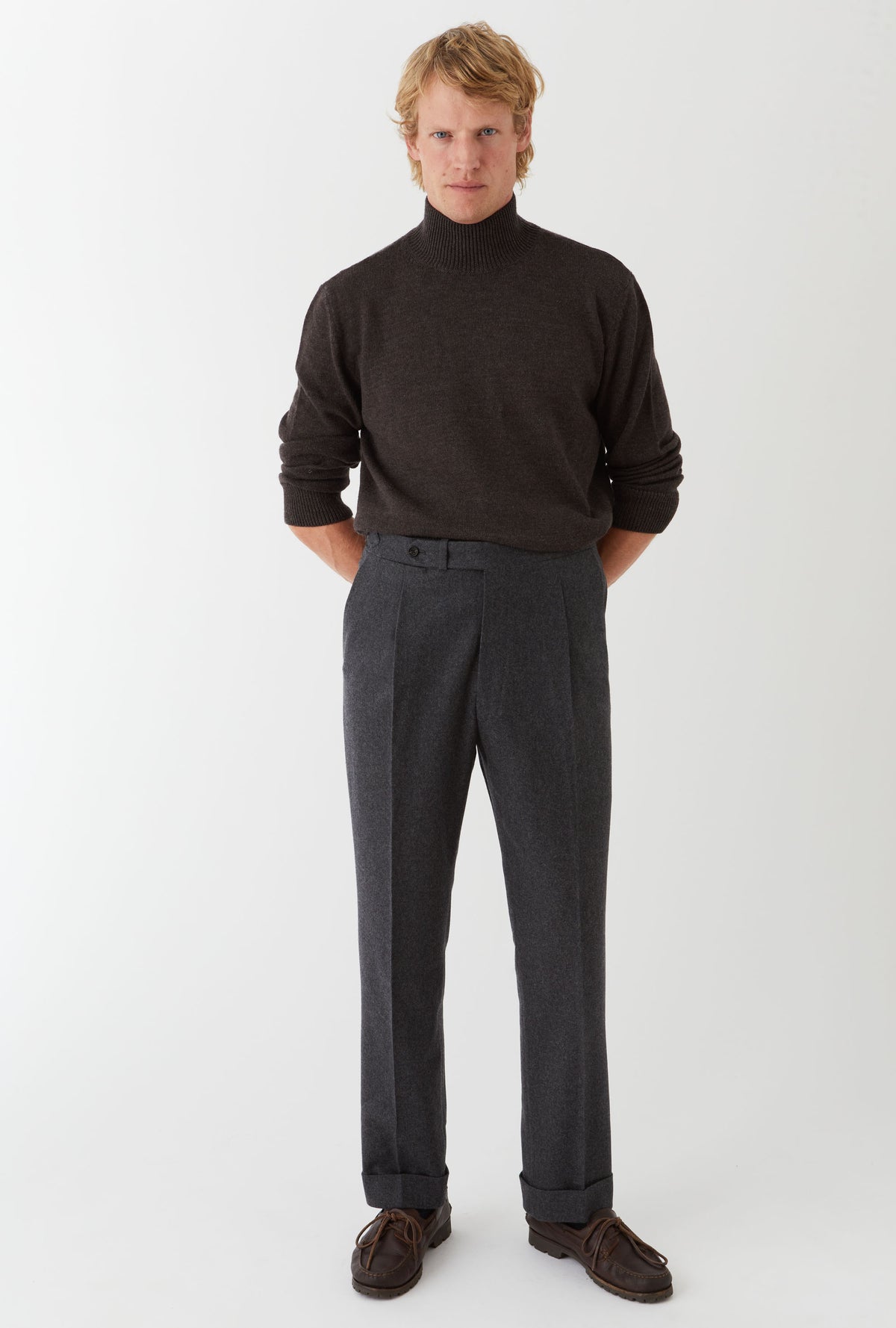 Tailored Trouser Mid-Grey Flannel