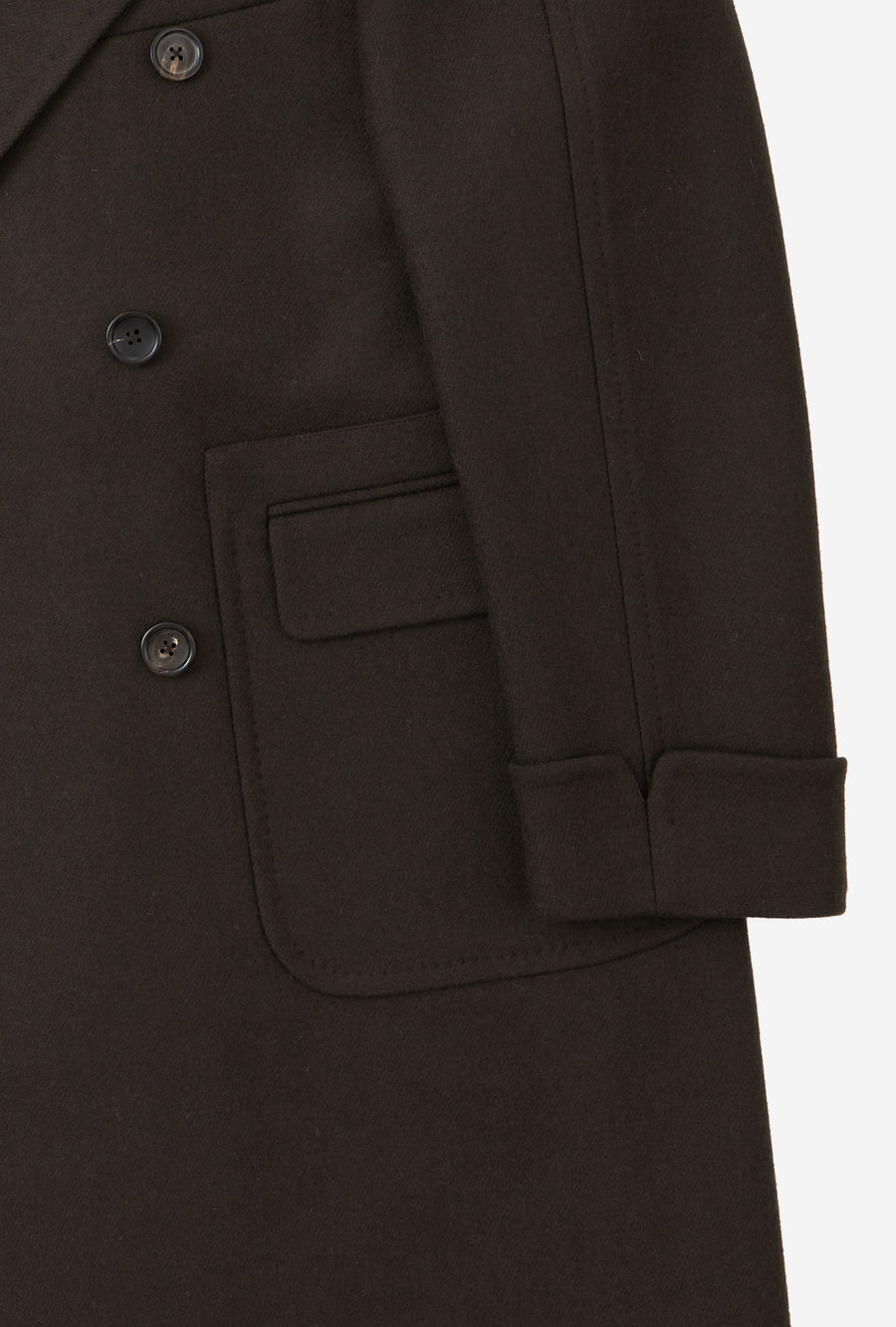 Double Breasted Martingala Coat Olive