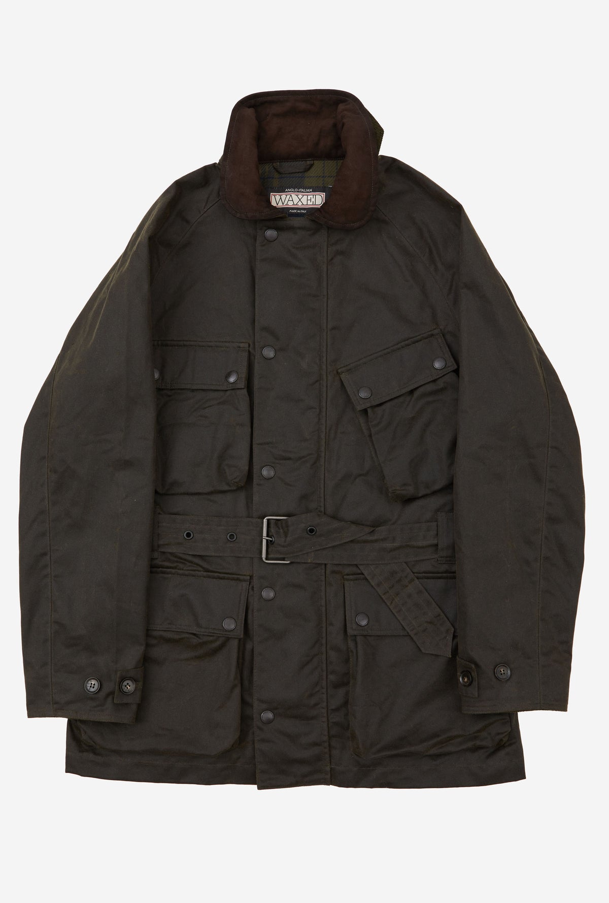 Moto Jacket Waxed Cotton Olive
