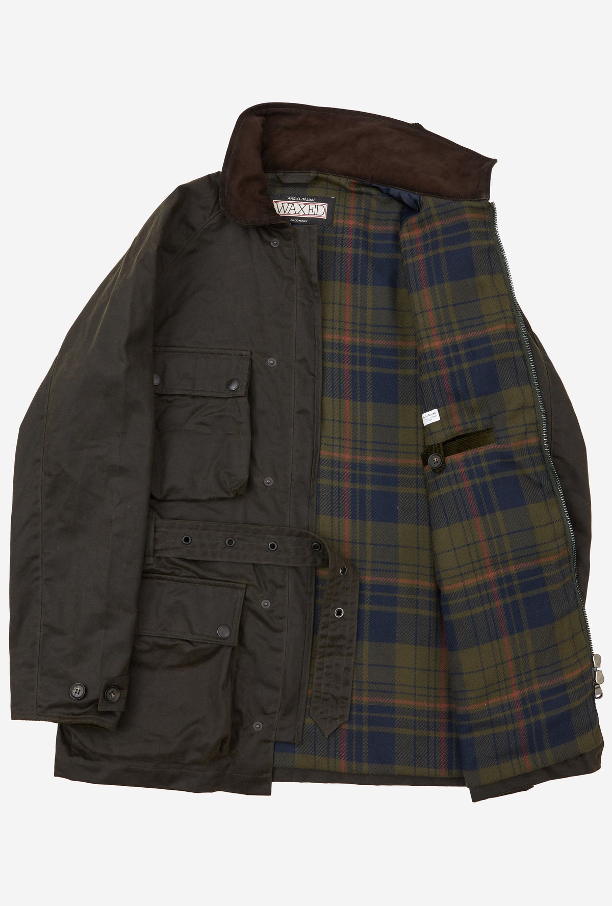 Moto Jacket Waxed Cotton Olive