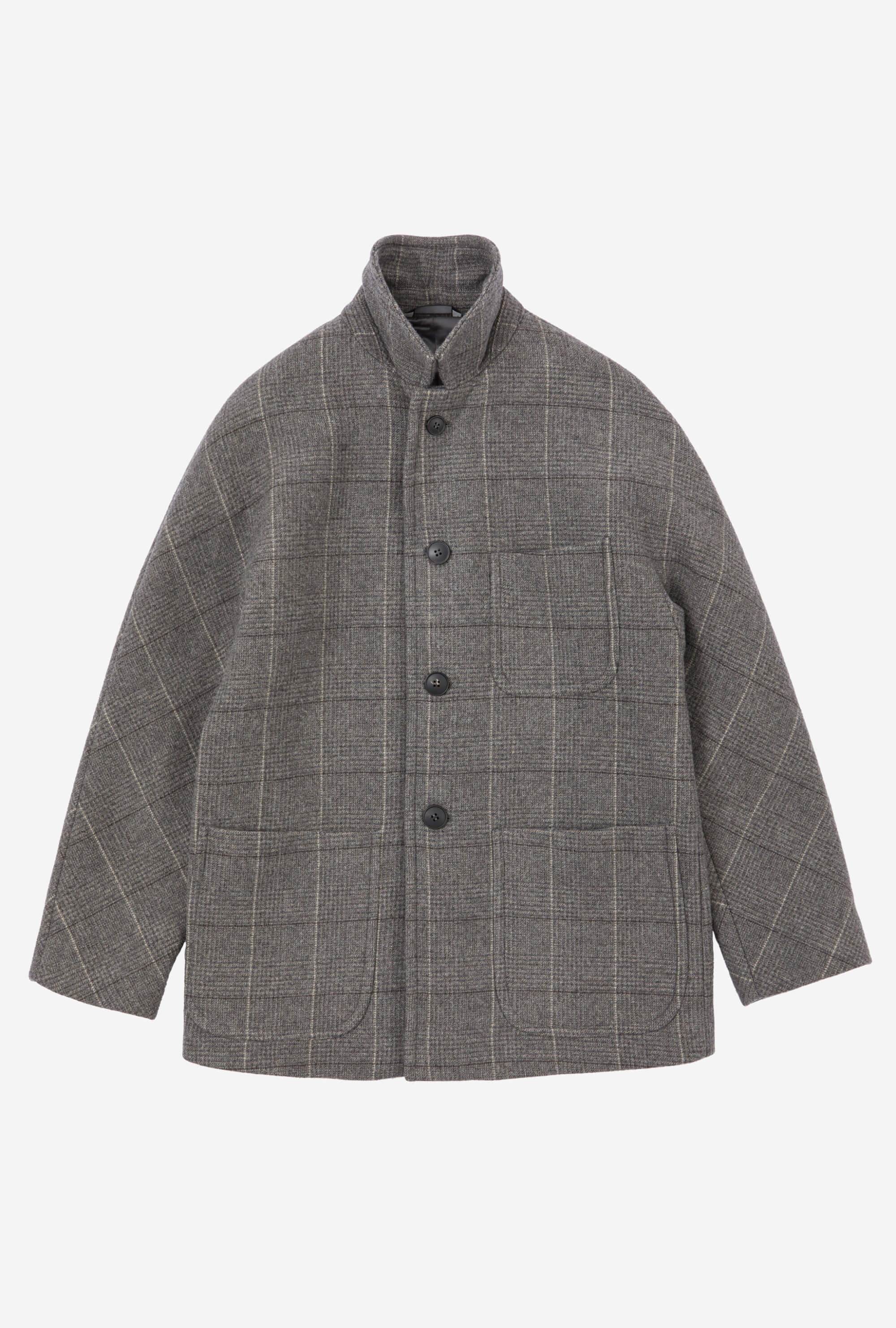 Three Bucket Pocket Jacket Grey Check