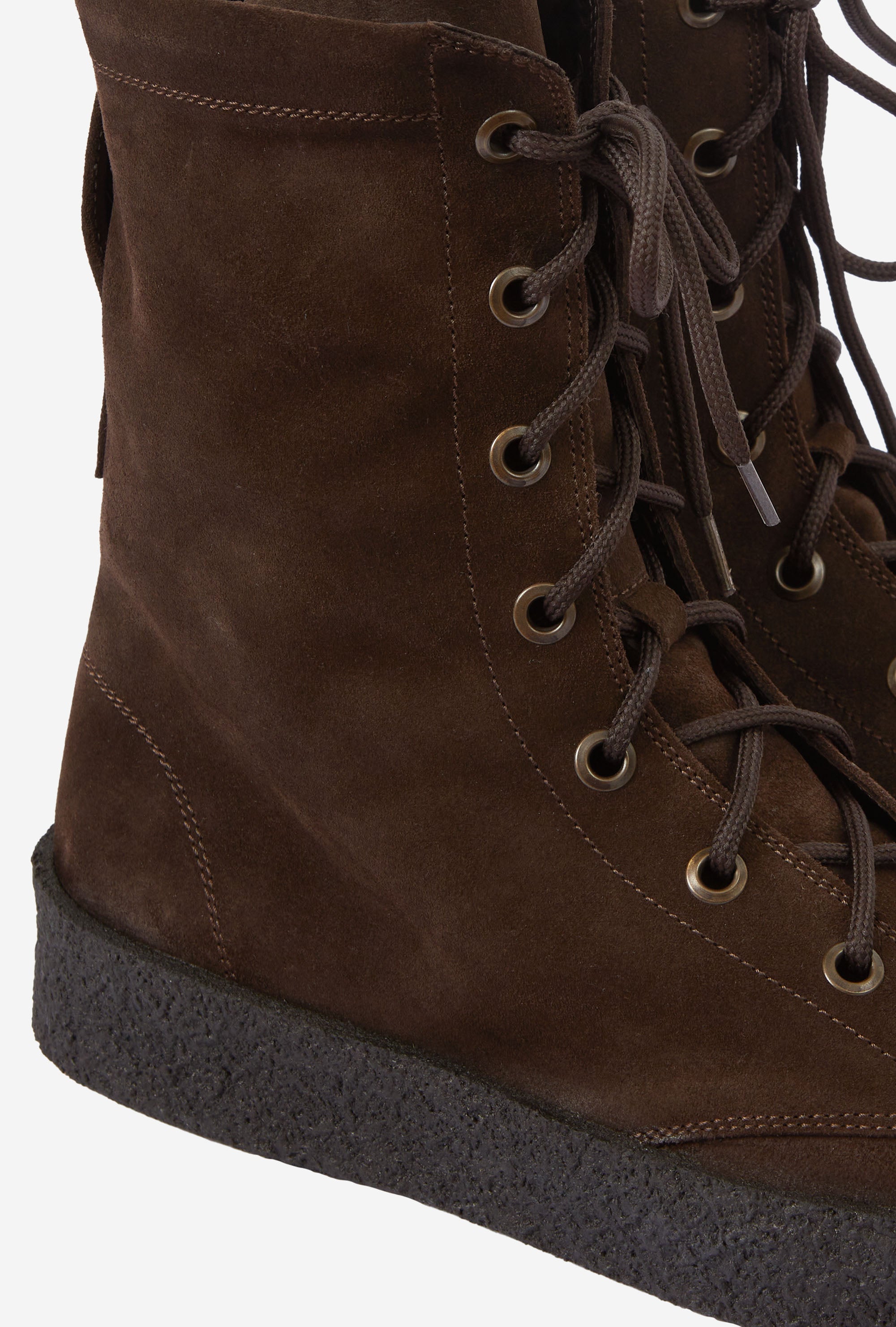 Mountain Boot Crepe Sole Dark Brown Suede