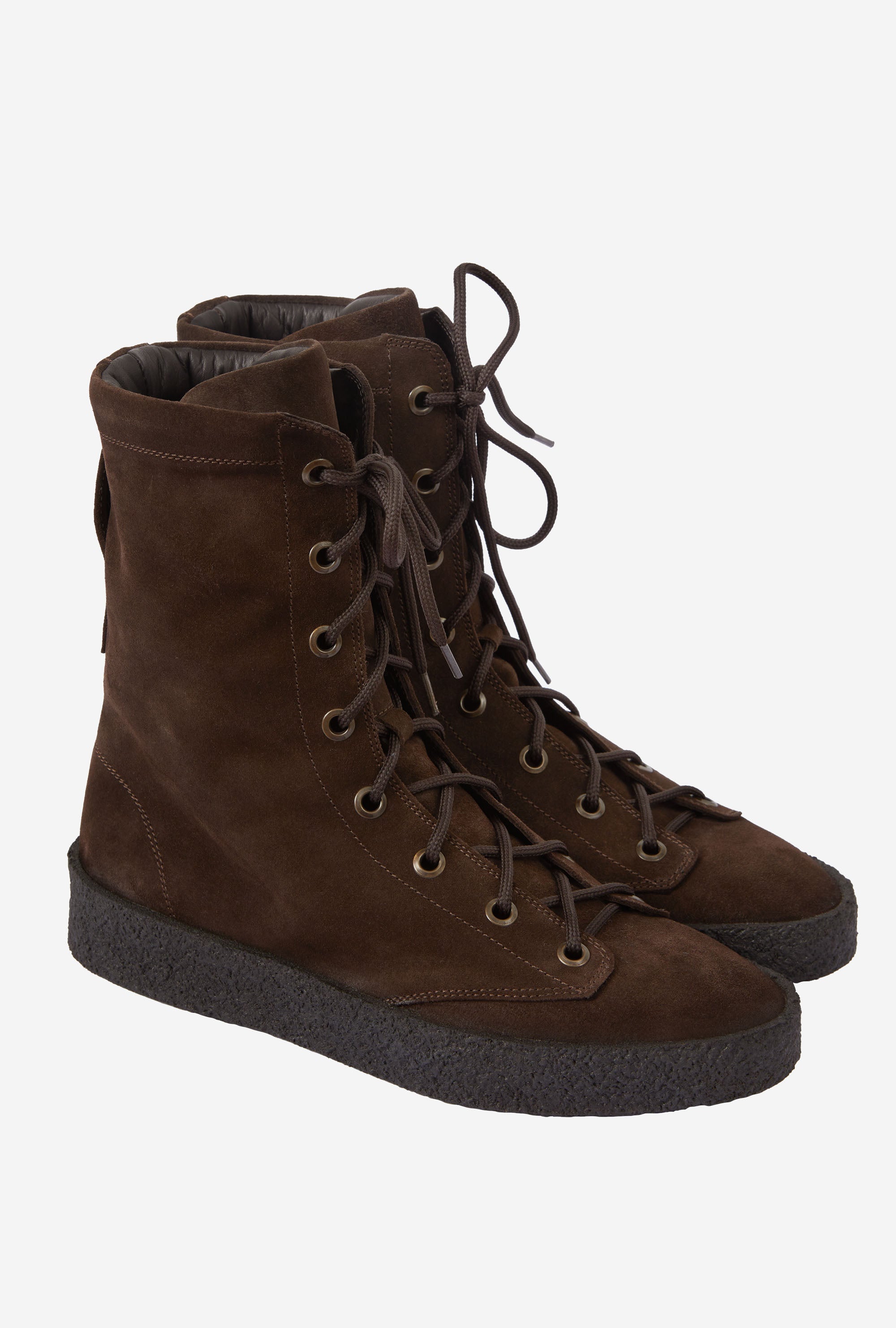 Mountain Boot Crepe Sole Dark Brown Suede