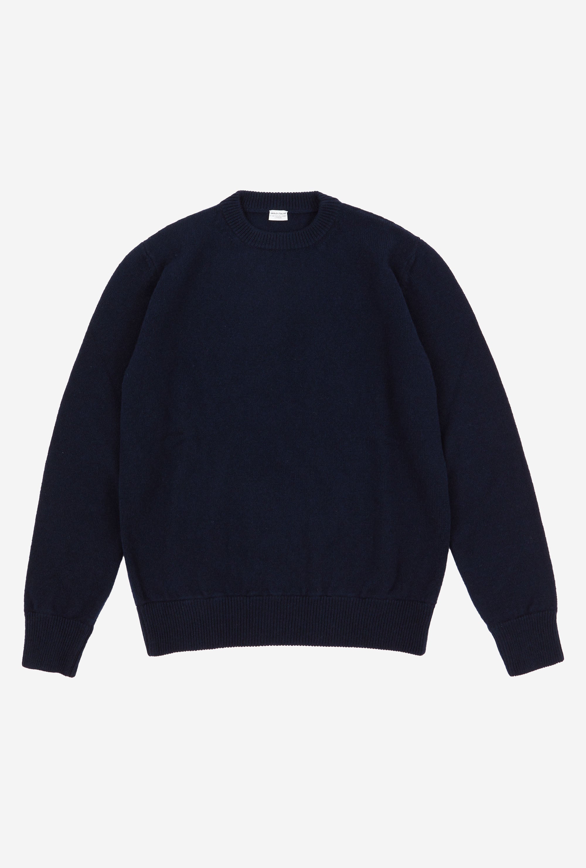 Crewneck Lambswool Shetland Blend Navy