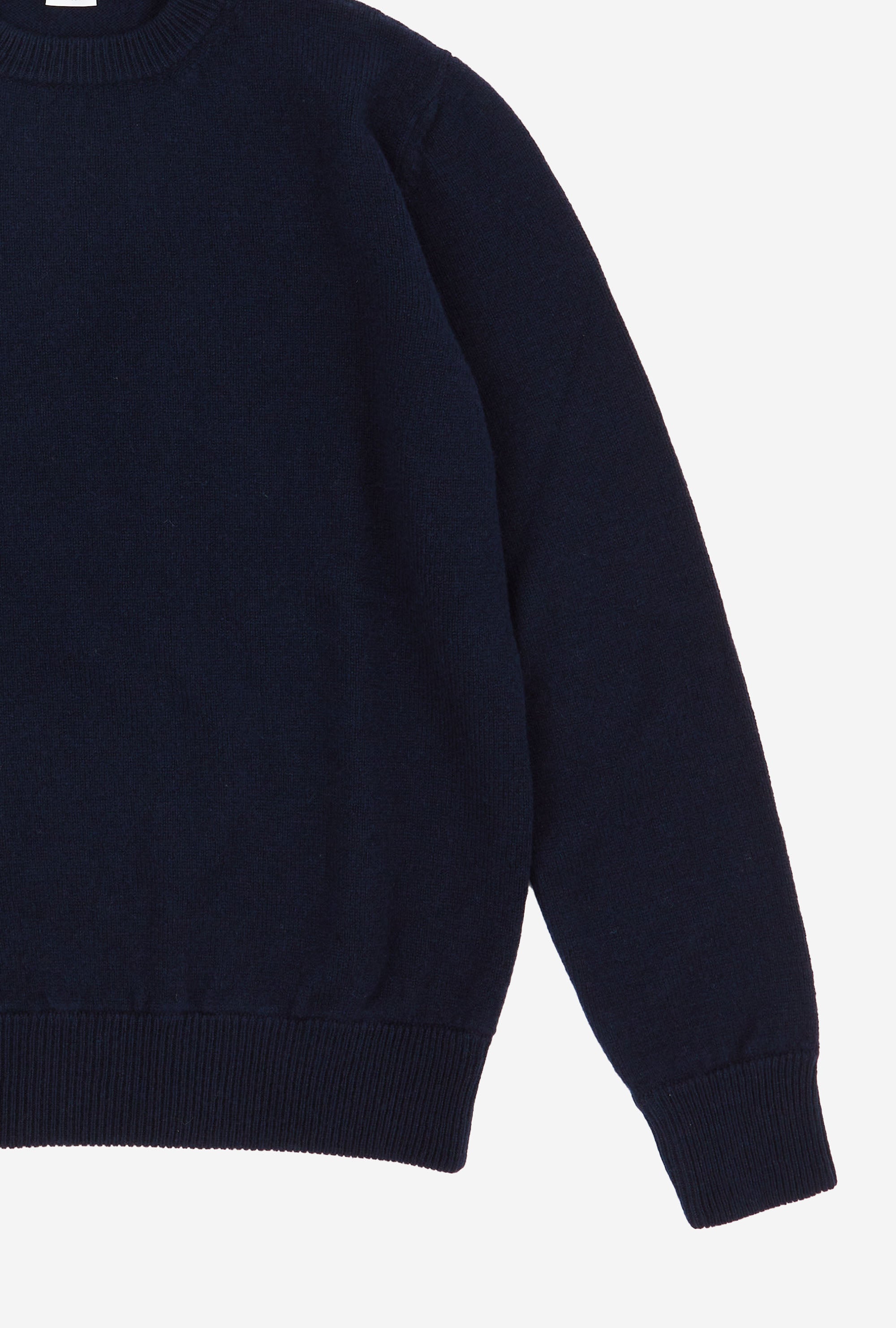 Crewneck Lambswool Shetland Blend Navy