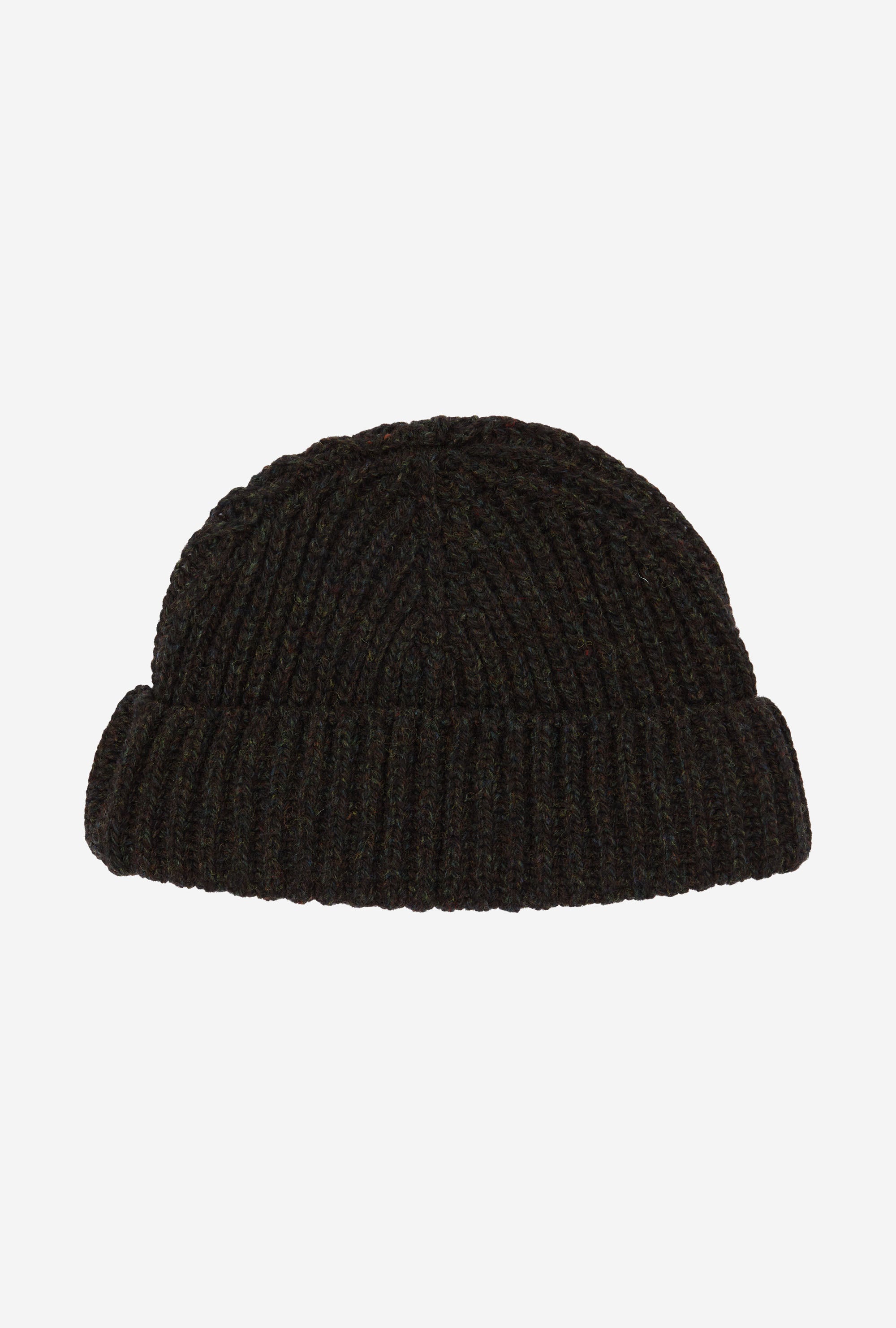 Beanie Lambswool Dark Olive Mélange