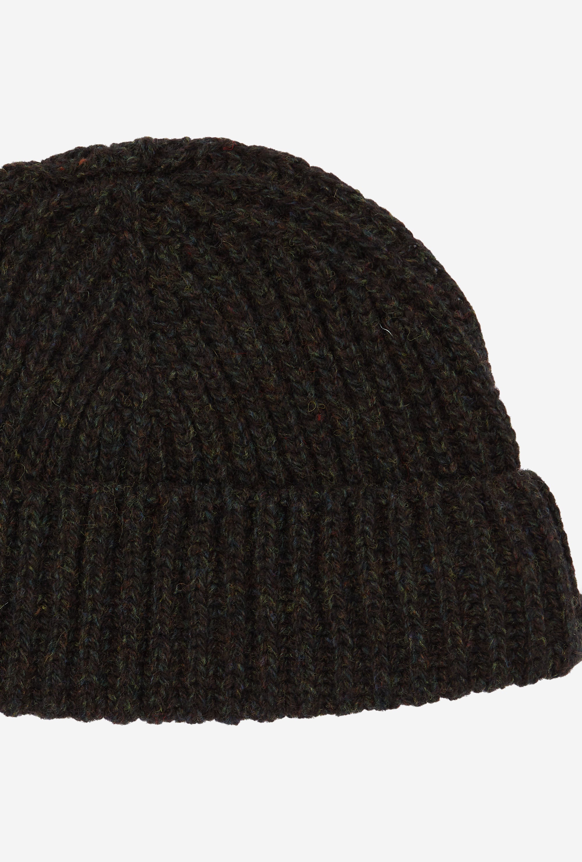 Beanie Lambswool Dark Olive Mélange