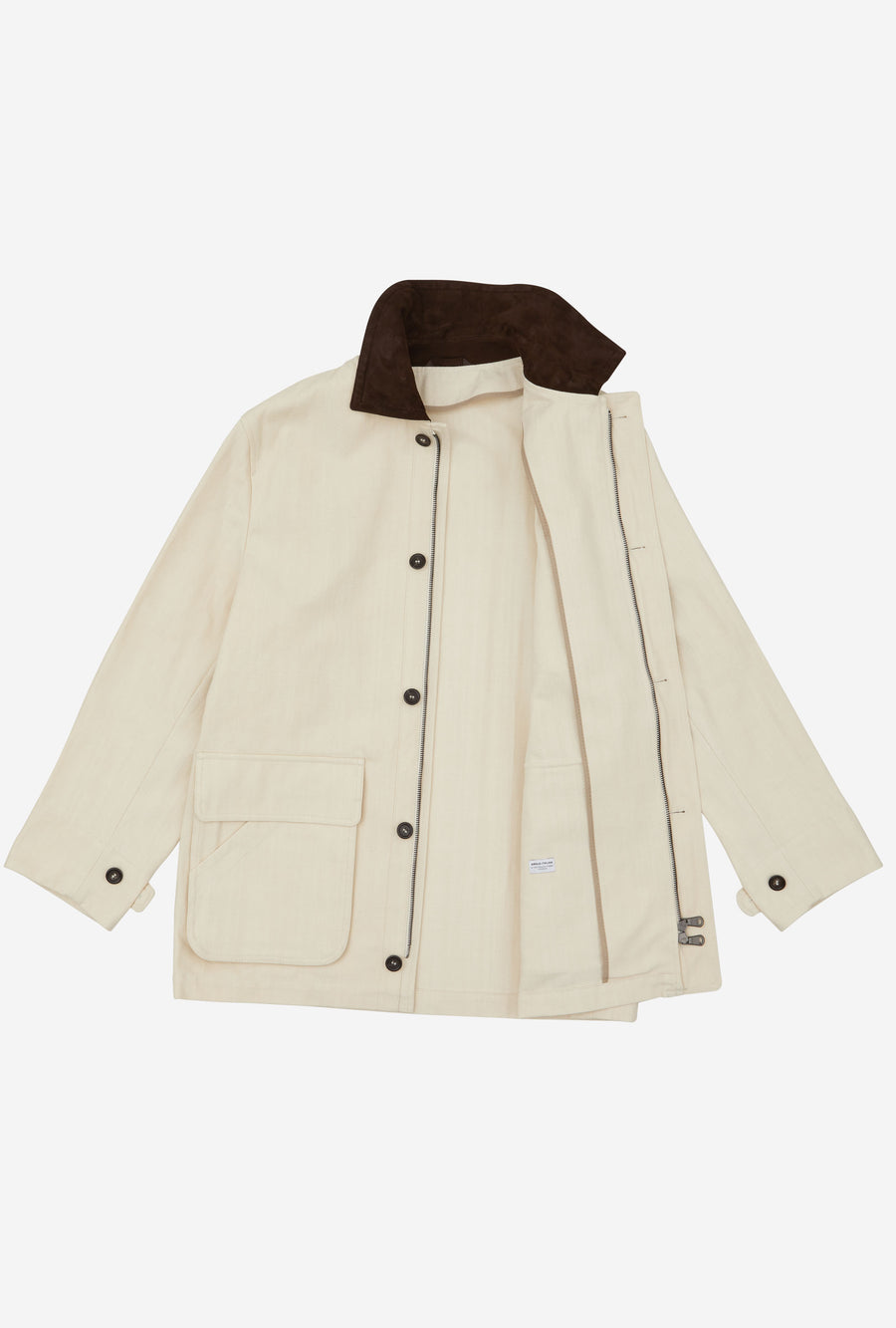 Barn Jacket Unlined Cotton Canvas Ecru