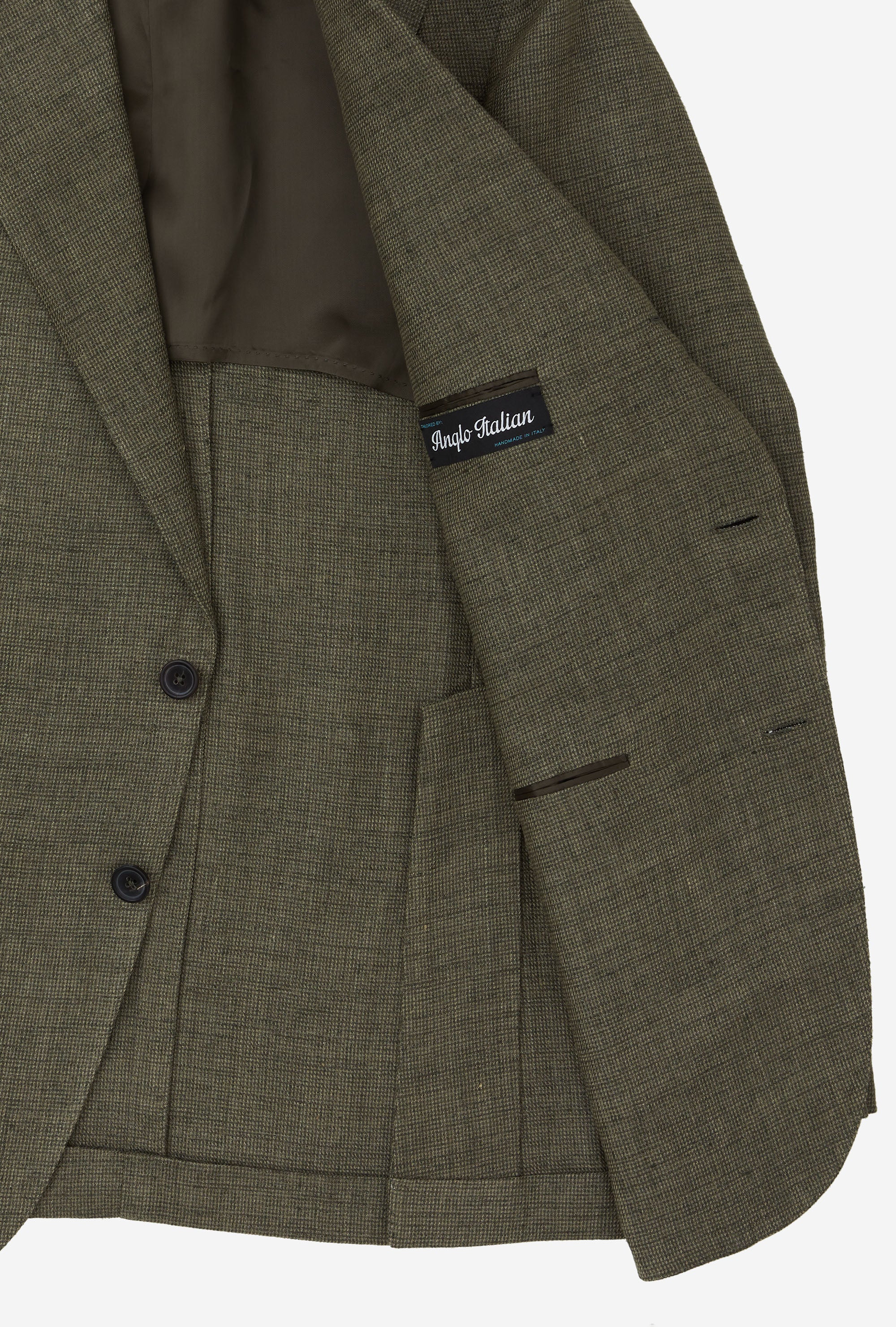 Sport Jacket Silk-Linen Sage Tickweave