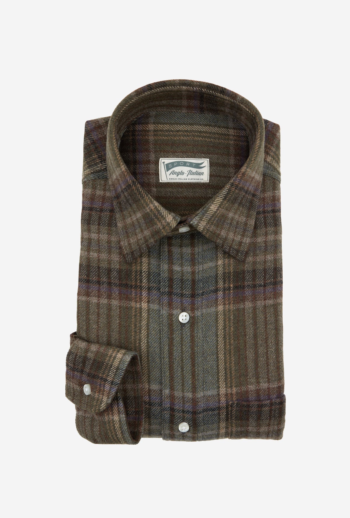 Mechanics Shirt Wool Olive Wheat Rust Check