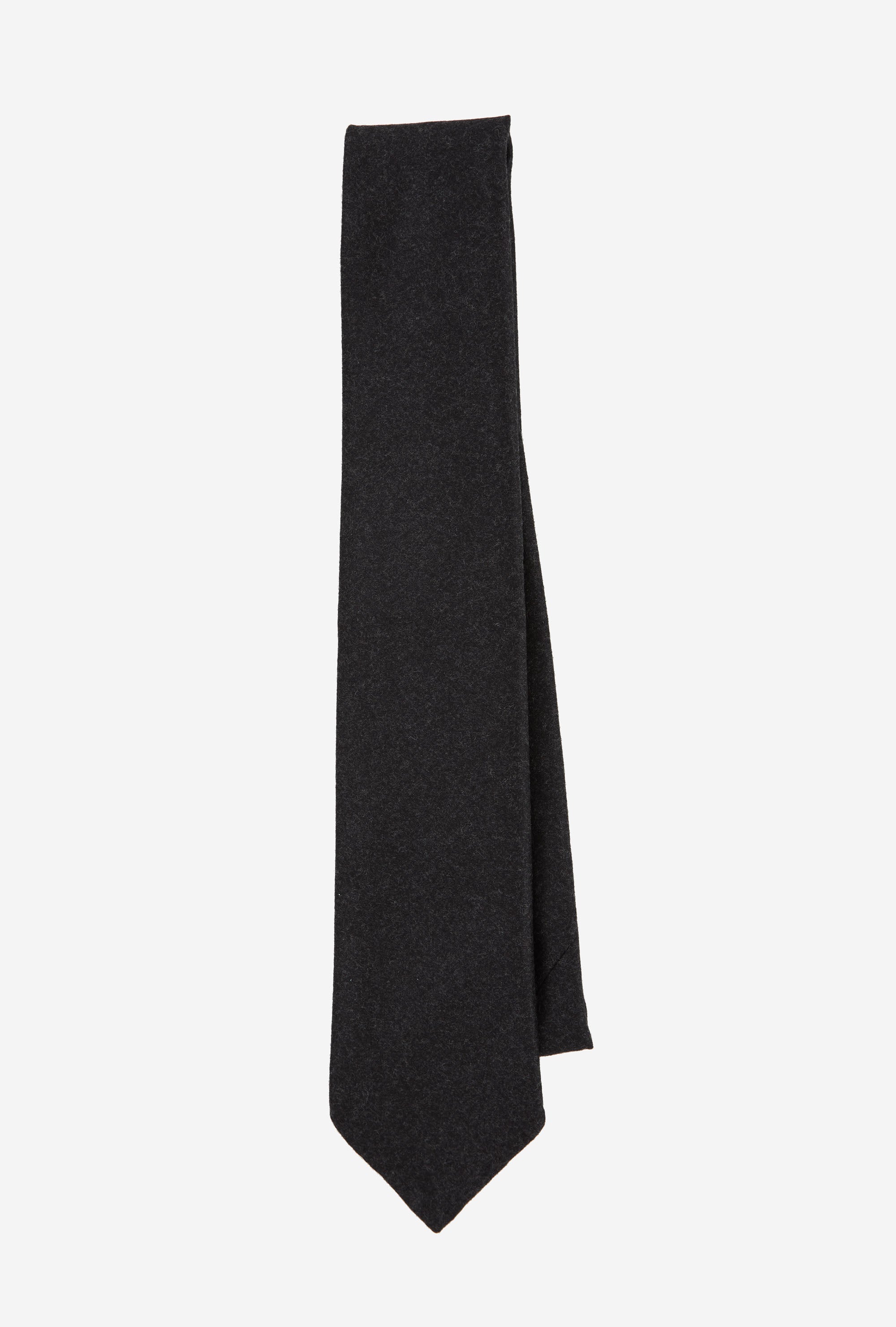 Tie Wool-Cashmere Charcoal