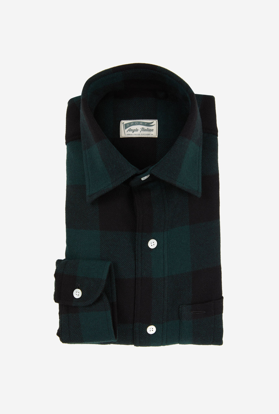 Mechanics Shirt Wool Green Buffalo Check