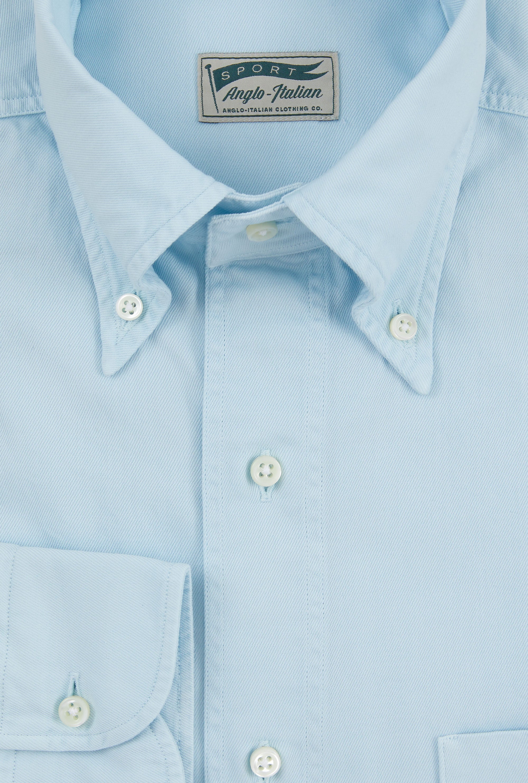 Grande Sport Shirt Garment Dye Sky Blue