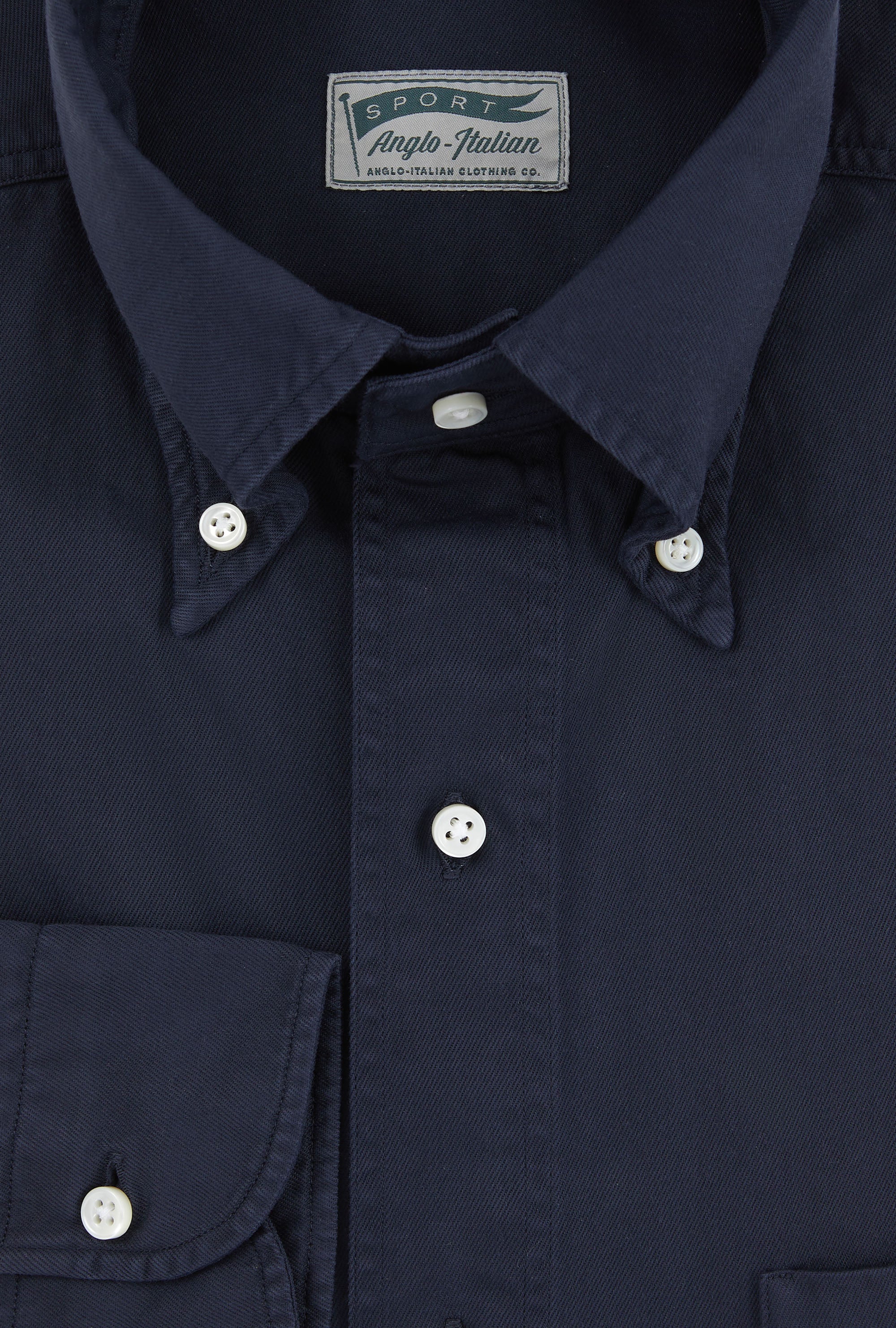 Grande Sport Shirt Garment Dye Navy